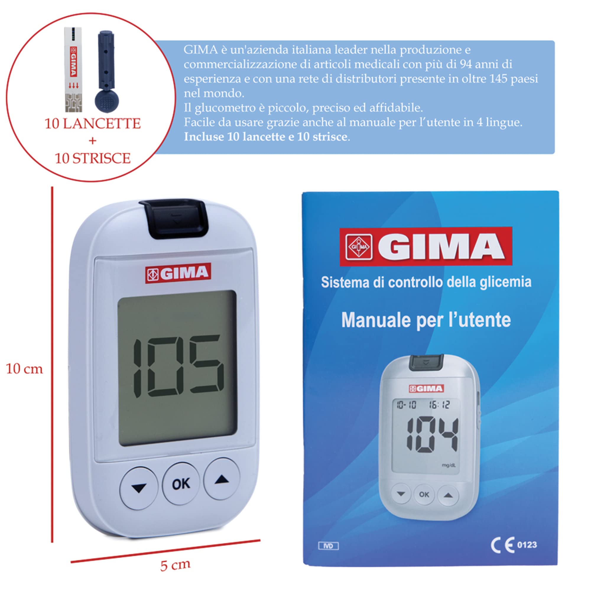 gima-glucometro-kg-101-kit-completo-per-monitoraggio-glicemia-10-strisce-soluzio image 3