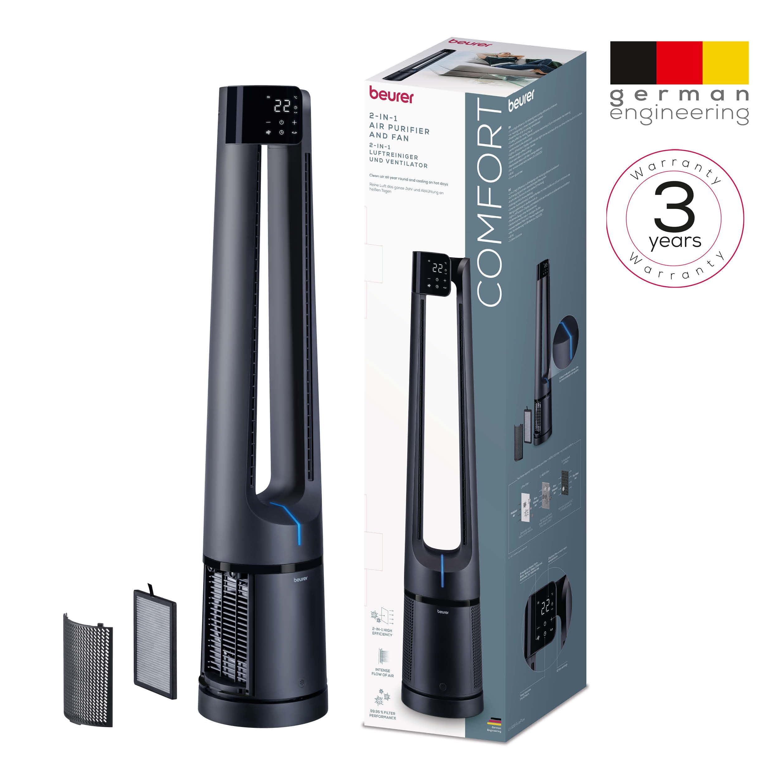beurer-lv-500-pureflow-2-in-1-ventilatore-e-purificatore-d-aria image 6