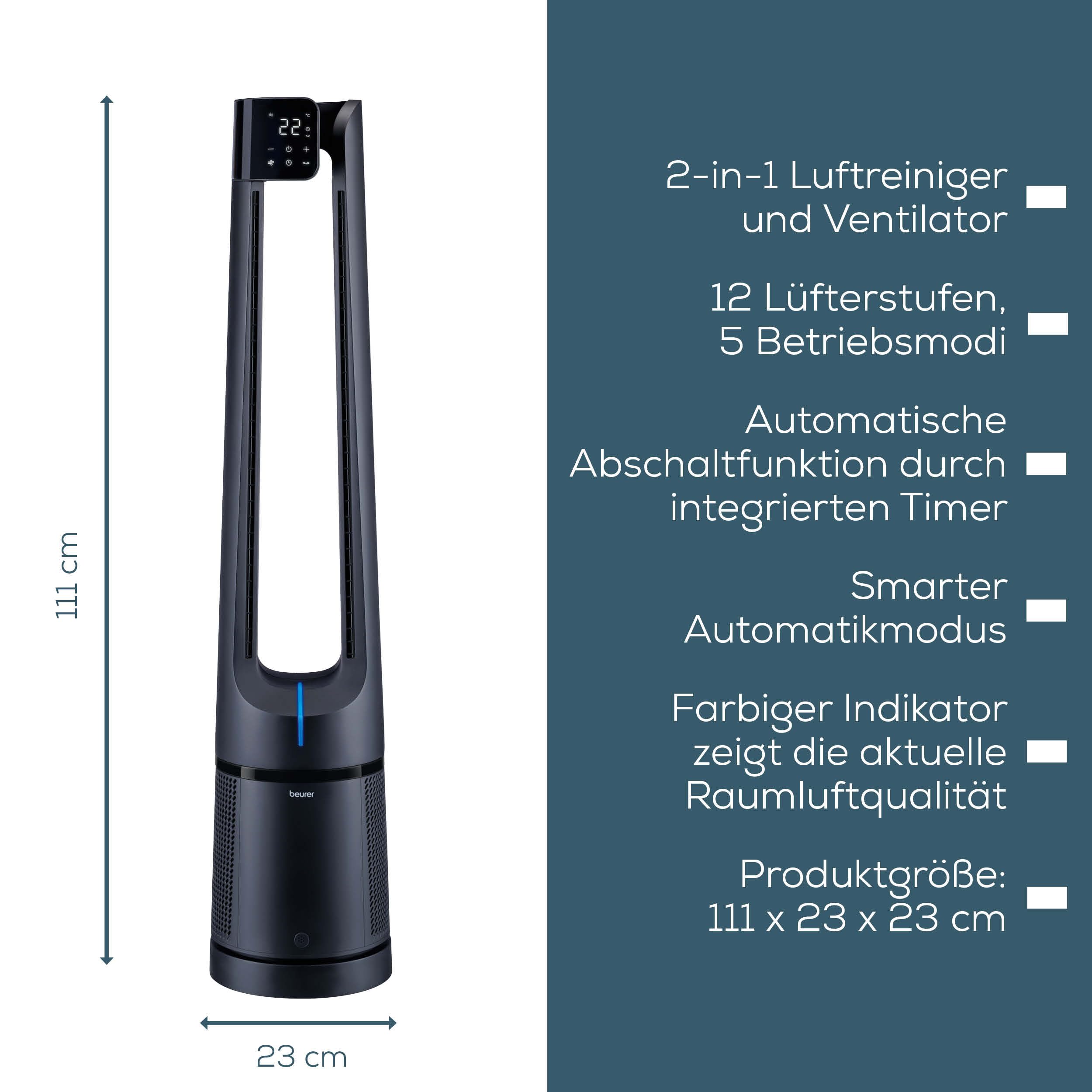 beurer-lv-500-pureflow-2-in-1-ventilatore-e-purificatore-d-aria image 7