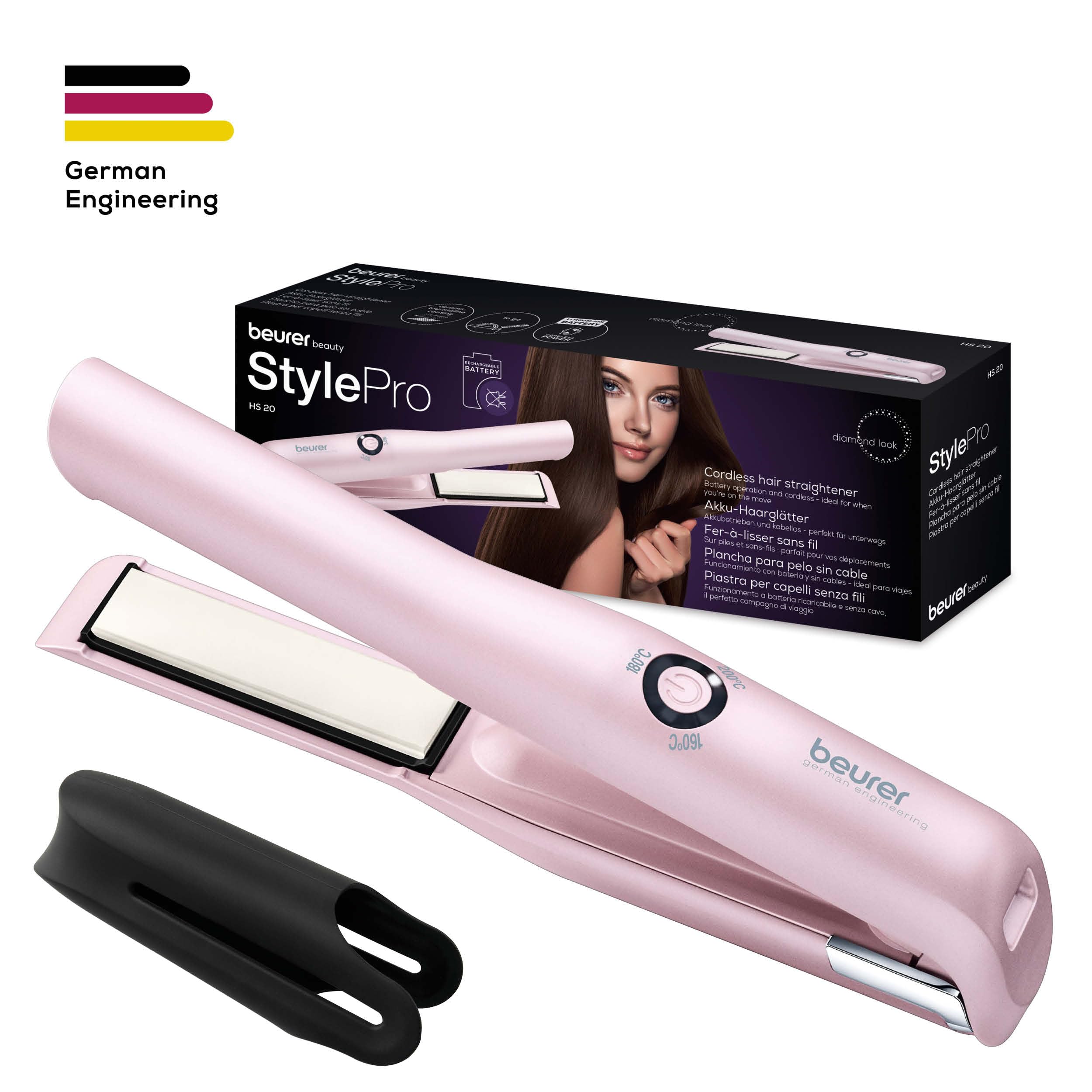 beurer-hs-20-piastra-per-capelli-senza-fili-3-temperature-ricaricabile-usb-rosa image 6