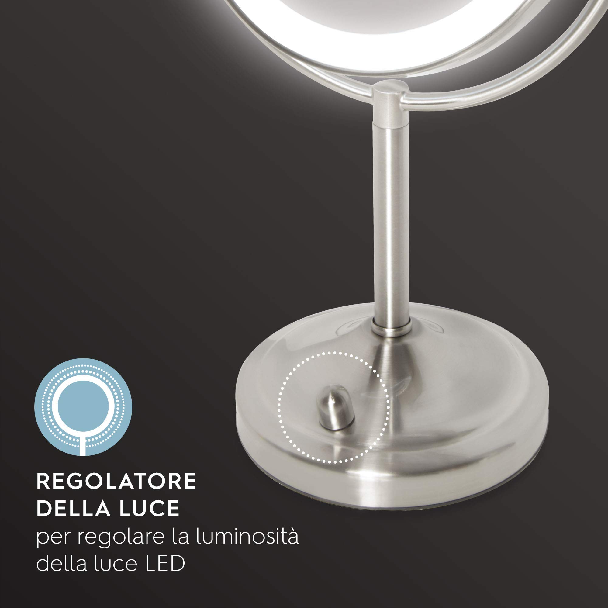 homedics-beauty-spa-specchio-cosmetico-led-bifacciale-1x-7x image 4