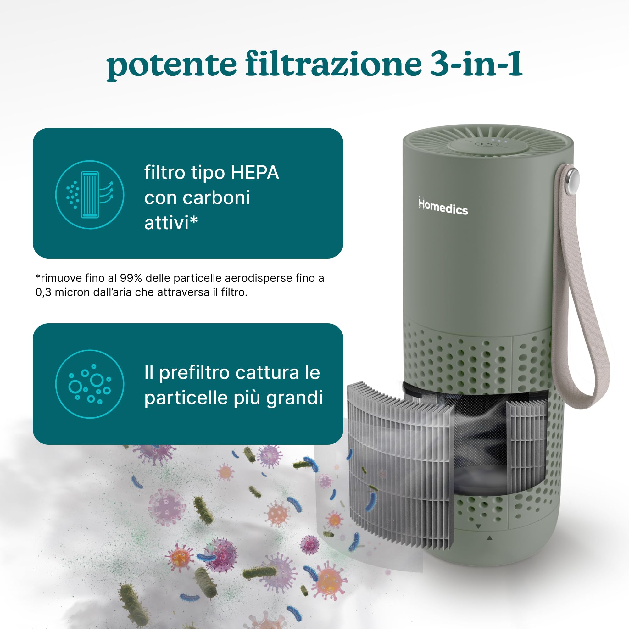 homedics-whisperpure-mini-purificatore-d-aria-hepa-type-portatile-senza-fili-sal image 4