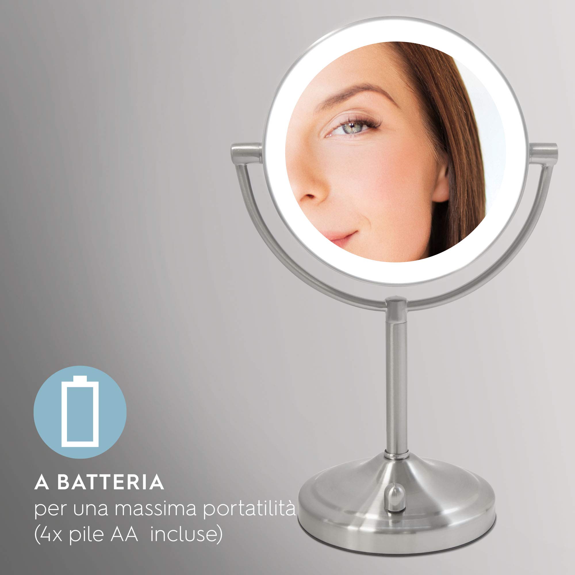 homedics-beauty-spa-specchio-cosmetico-led-bifacciale-1x-7x image 6