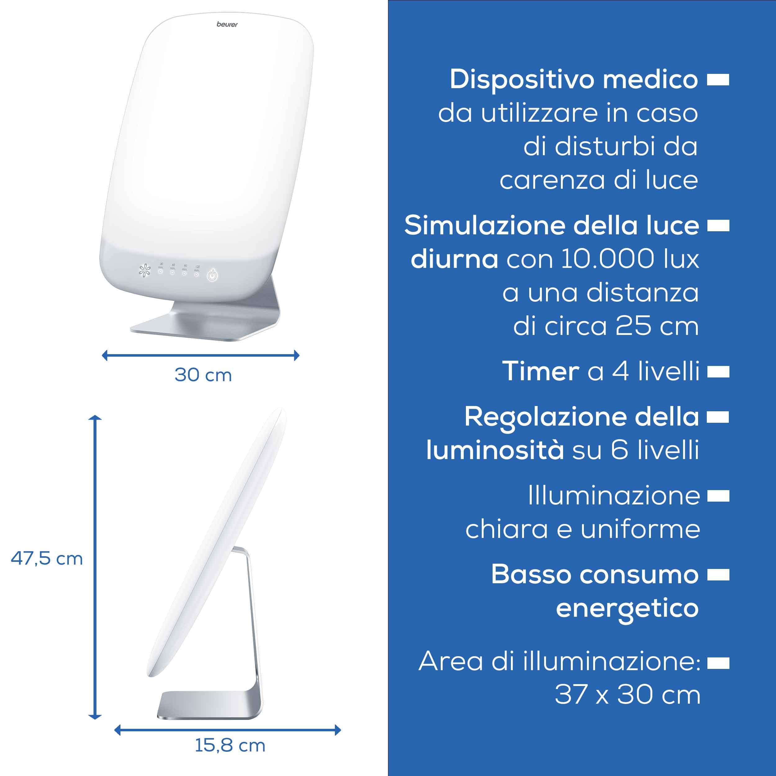 beurer-tl-95-lampada-sad-14000-lux-con-tecnologia-led-sunlike image 8