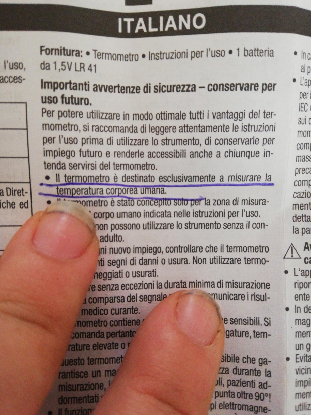 Buon termometro, ma la sonda è corta