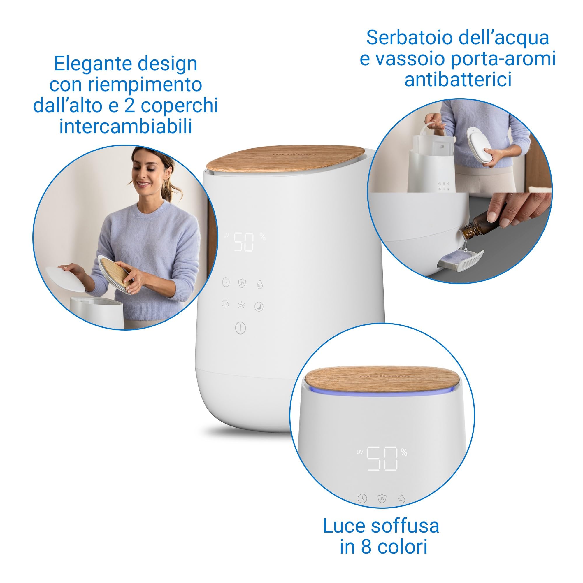 medisana-ah-680-umidificatore-a-ultrasuoni-con-timer-modalit-sleep-e-aromaterapi image 4