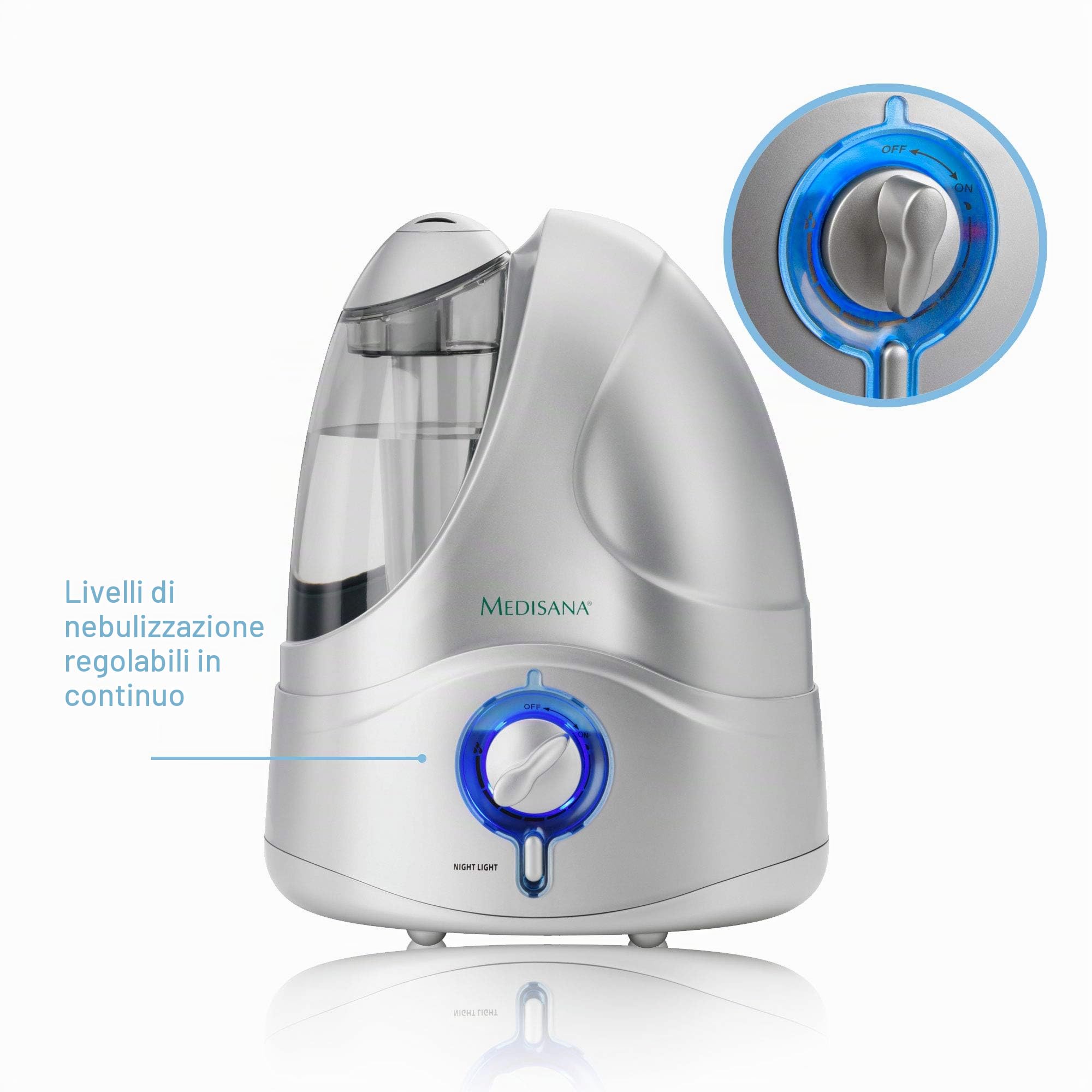 medisana-uhw-umidificatore-ad-ultrasuoni-4-2-l-per-ambienti-fino-a-30-m-silenzio image 3