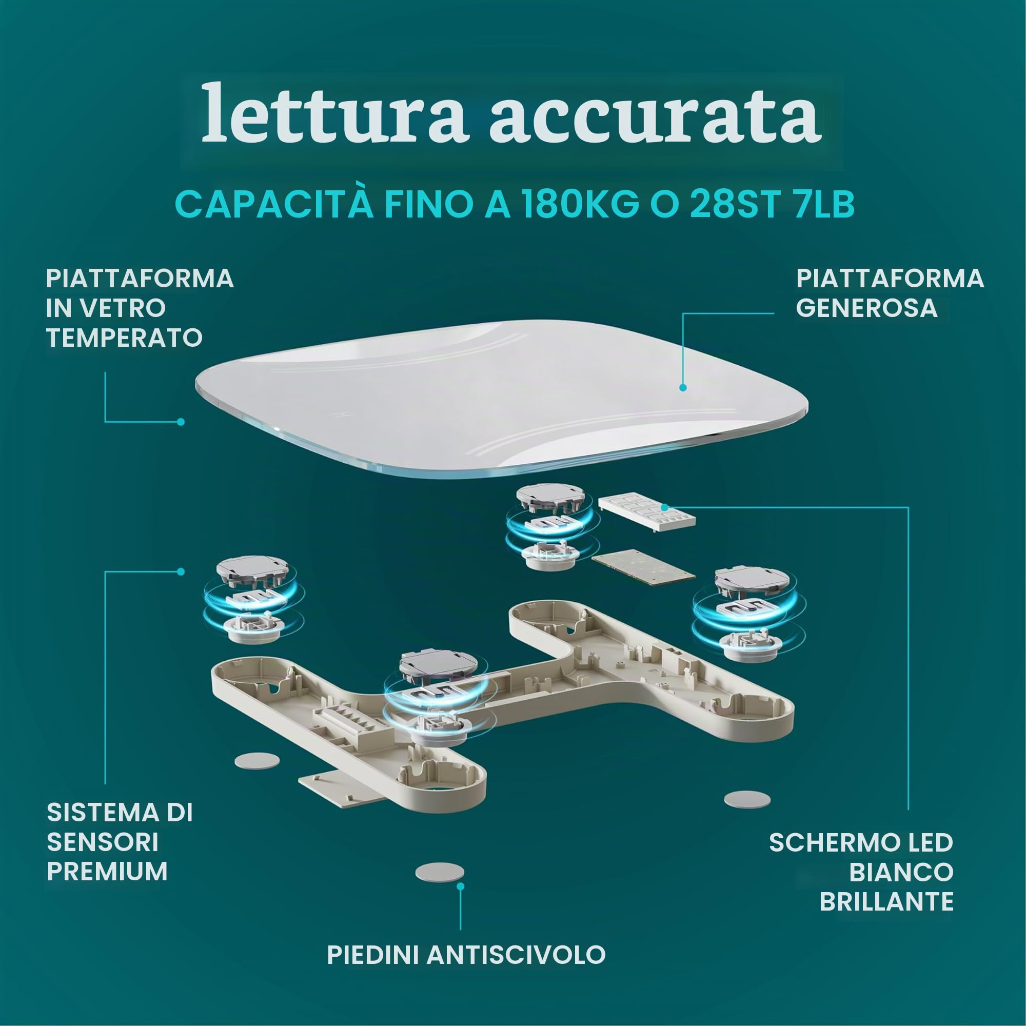 homedics-essential-bilancia-digitale-da-bagno-con-display-led-e-vetro-temperato image 3
