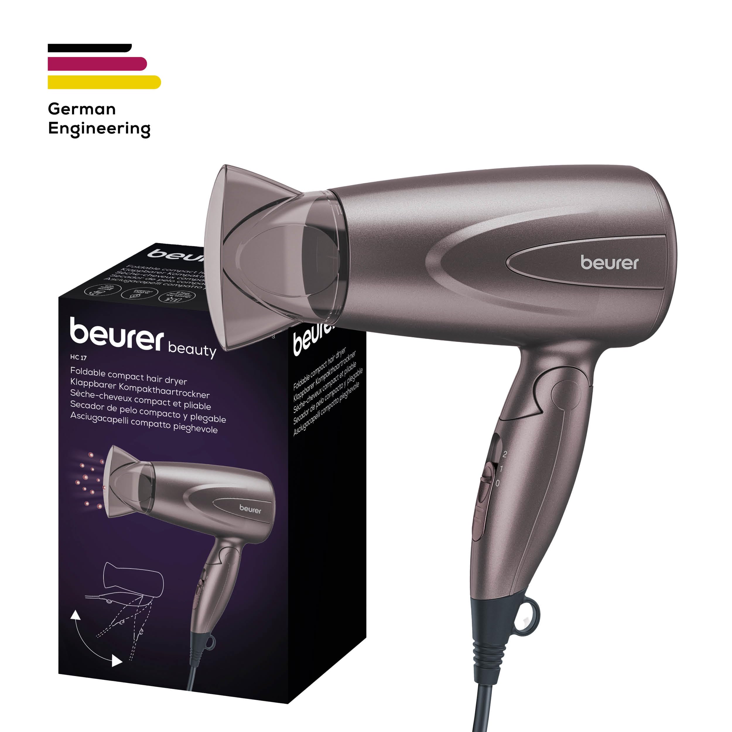 beurer-hc-17-asciugacapelli-compatto-e-pieghevole-1300-watt-con-bocchetta-profes image 5
