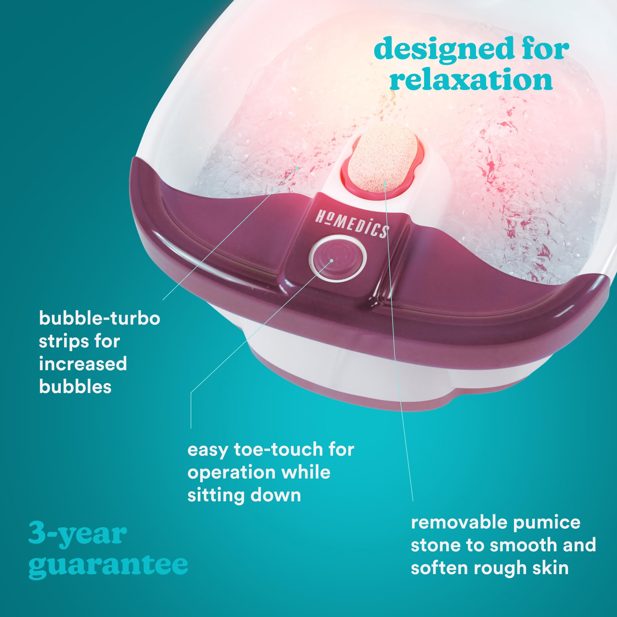 homedics-bubble-mate-pediluvio-idromassaggiatore-plantare-con-pietra-pomice-e-ma image 6