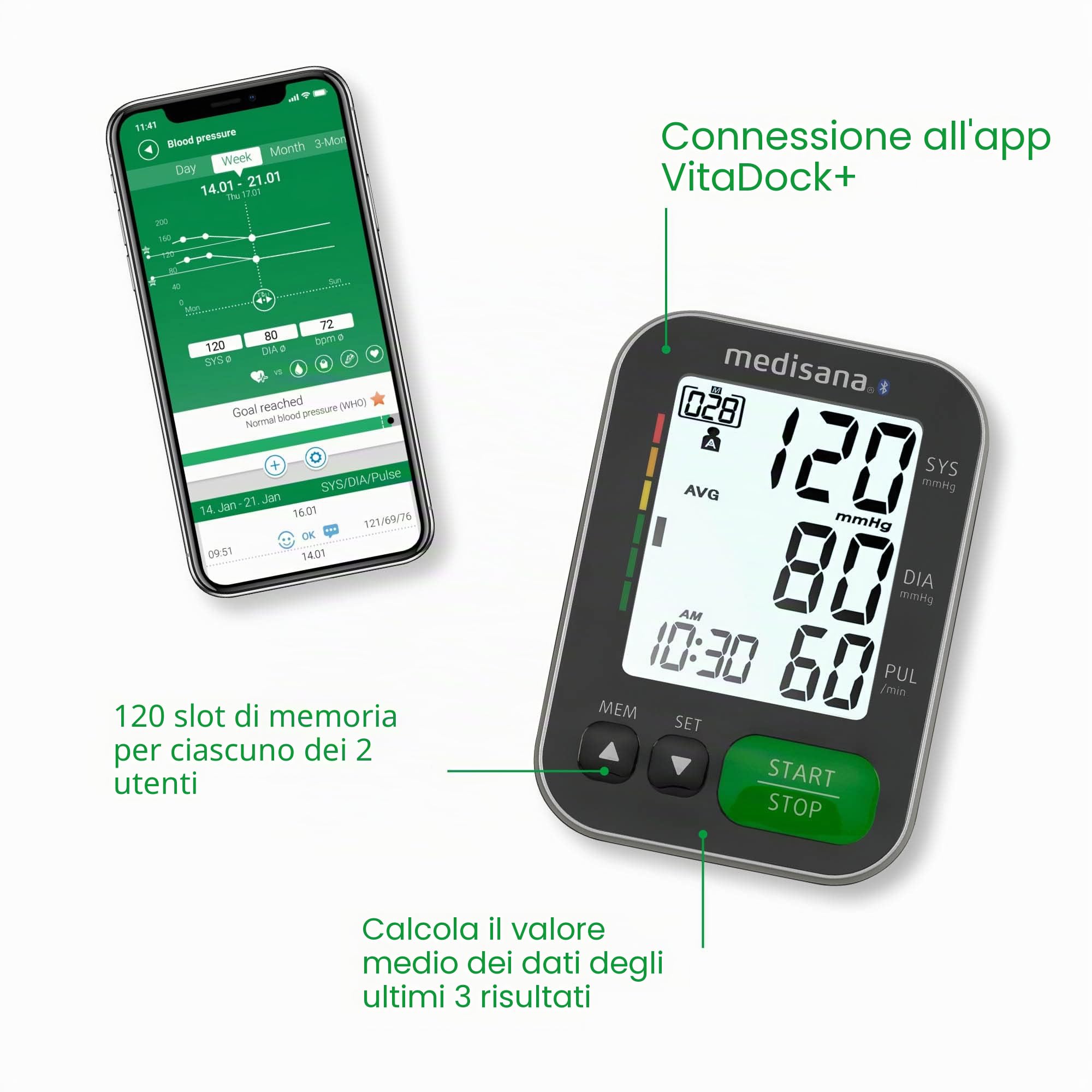 medisana-bu-570-connect-sfigmomanometro-da-braccio-con-bluetooth-e-app-vitadock image 5