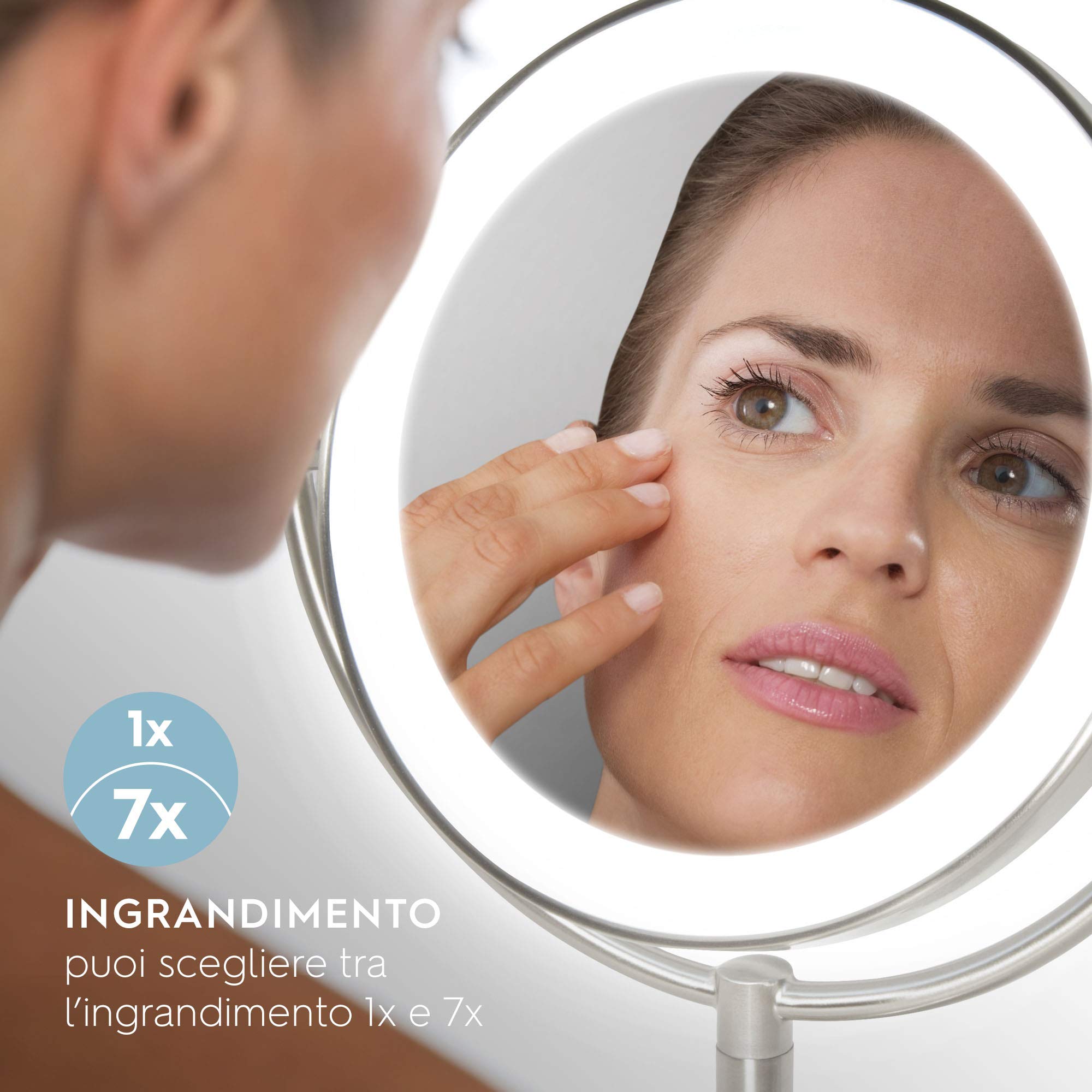 homedics-beauty-spa-specchio-cosmetico-led-bifacciale-1x-7x image 5