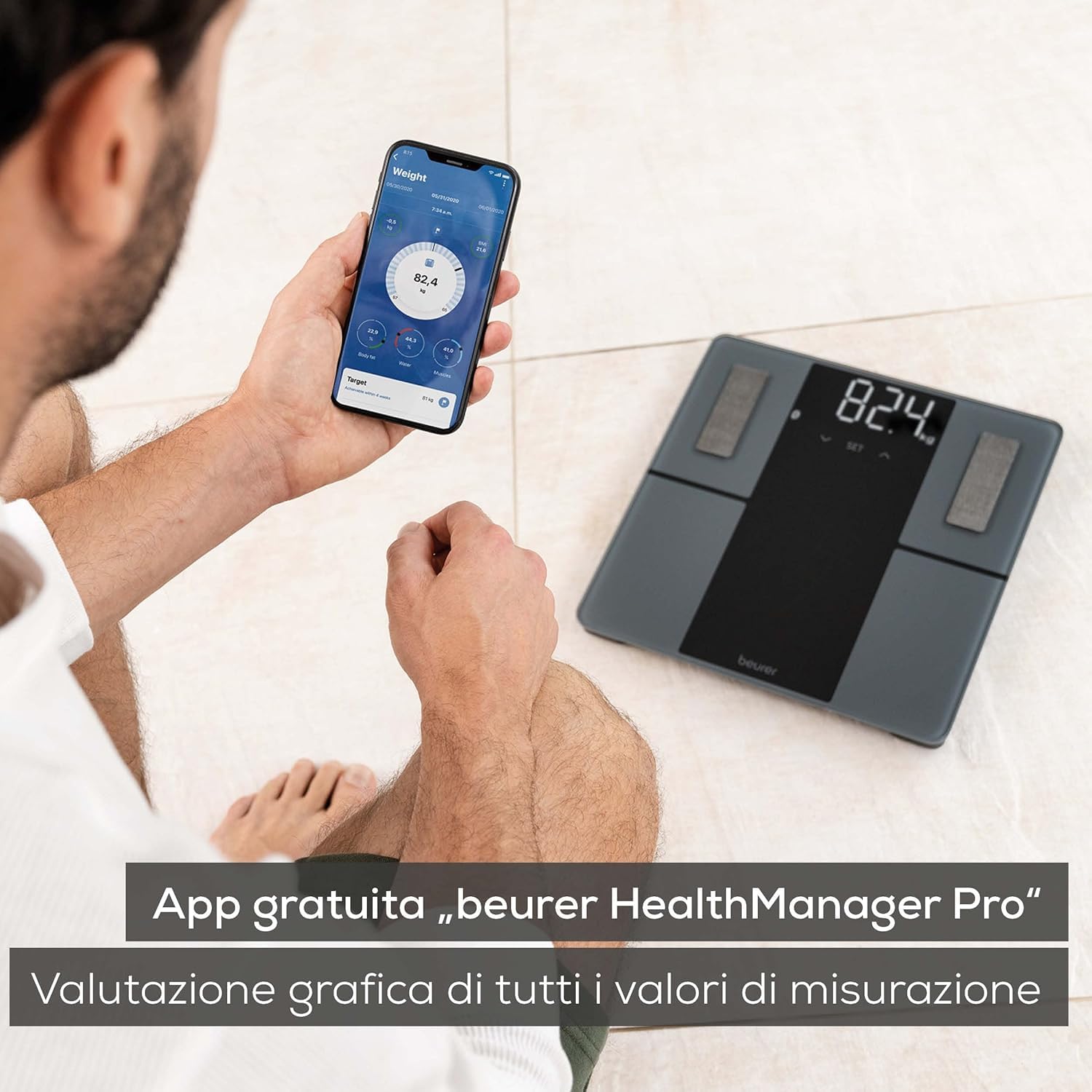 beurer-bf-500-bilancia-bluetooth-con-app-healthmanager-pro-analisi-corporei-gras image 3