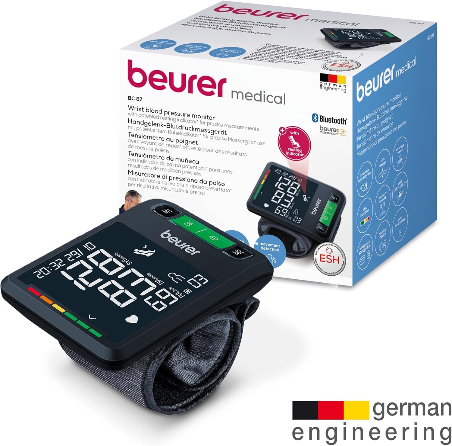 beurer-bc-87-sfigmomanometro-da-polso-con-bluetooth-display-xl-indicatore-di-ris image 5