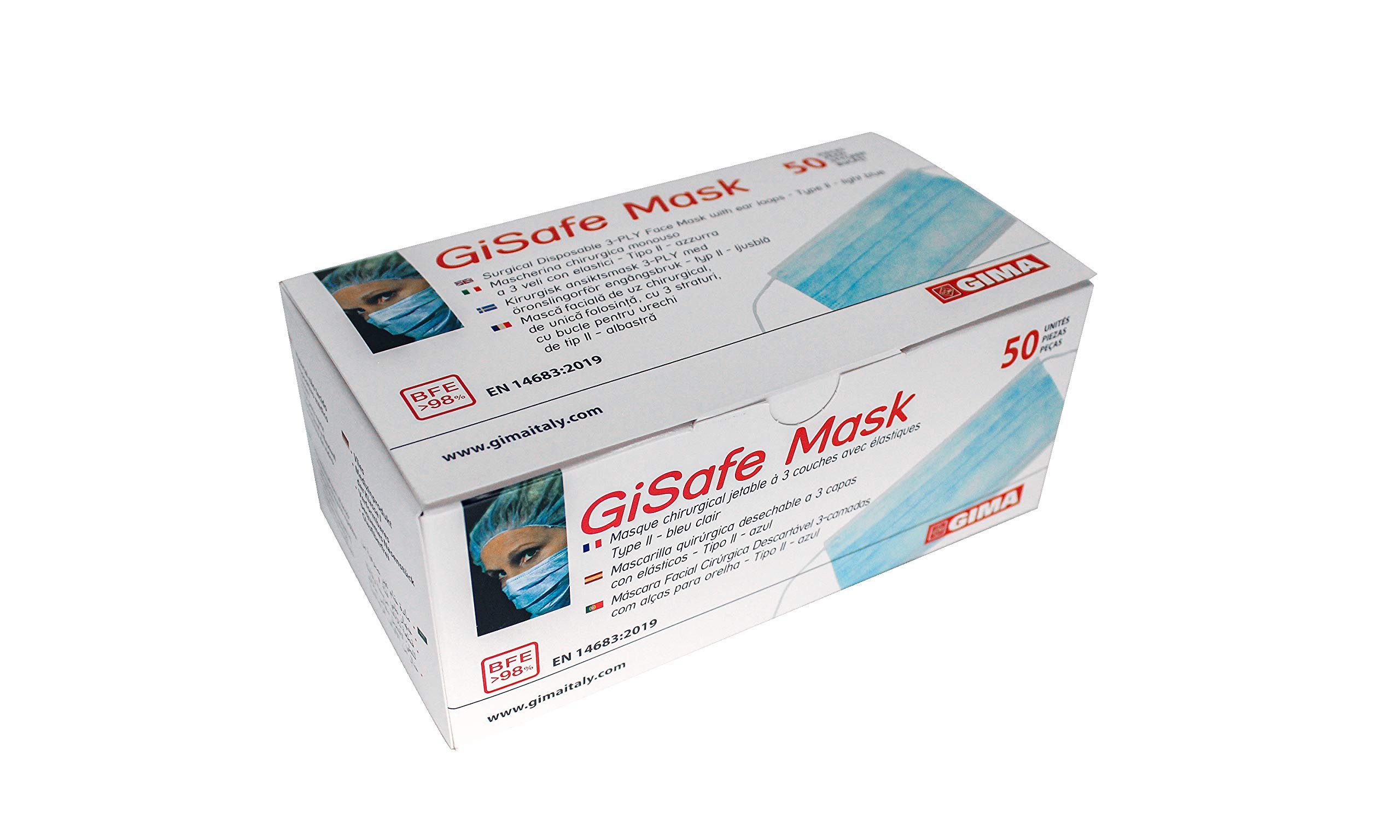 gima-gisafe-mascherine-chirurgiche-tipo-iir-50-pezzi-blu-3-veli-con-elastici-e-n image 5