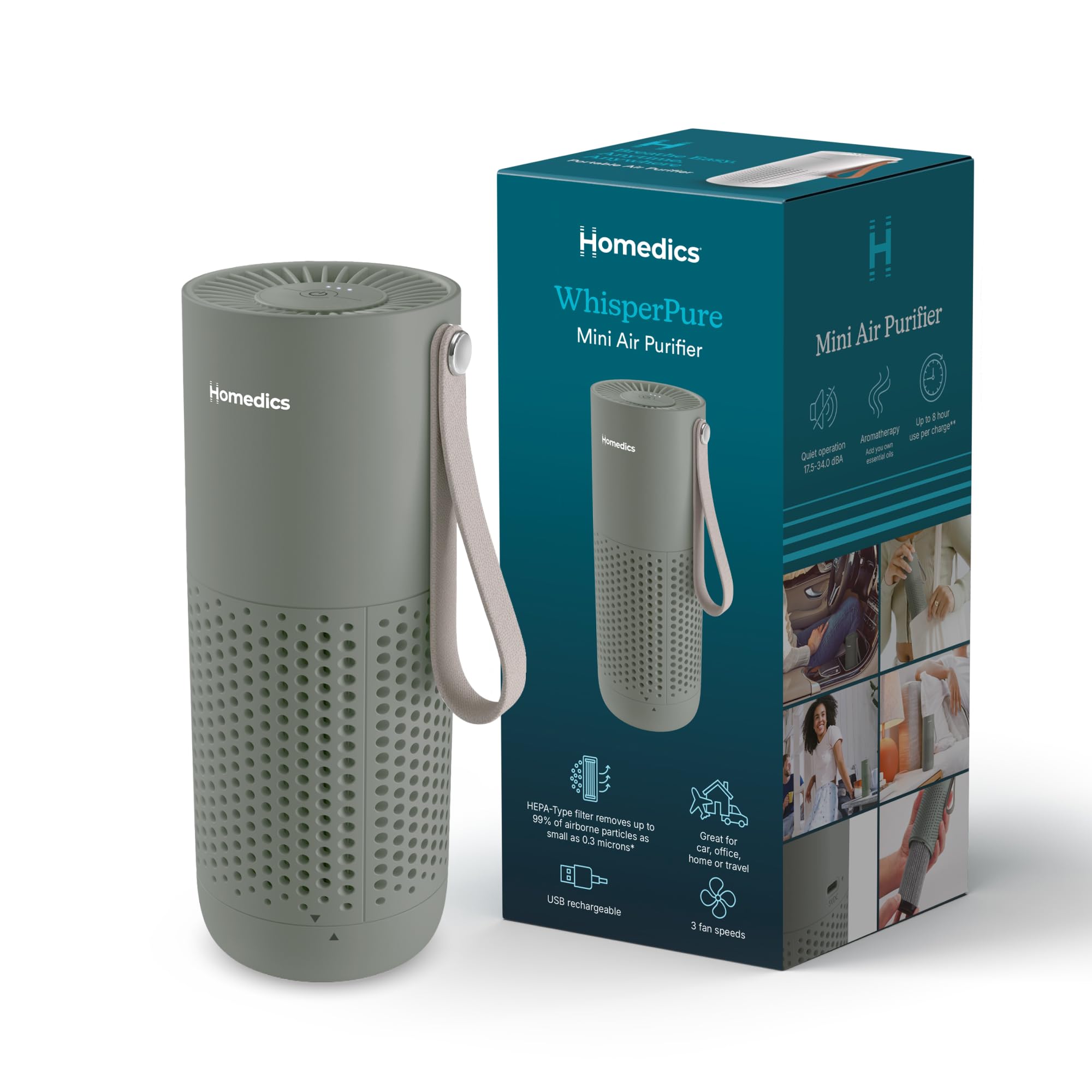 homedics-whisperpure-mini-purificatore-d-aria-hepa-type-portatile-senza-fili-sal image 8