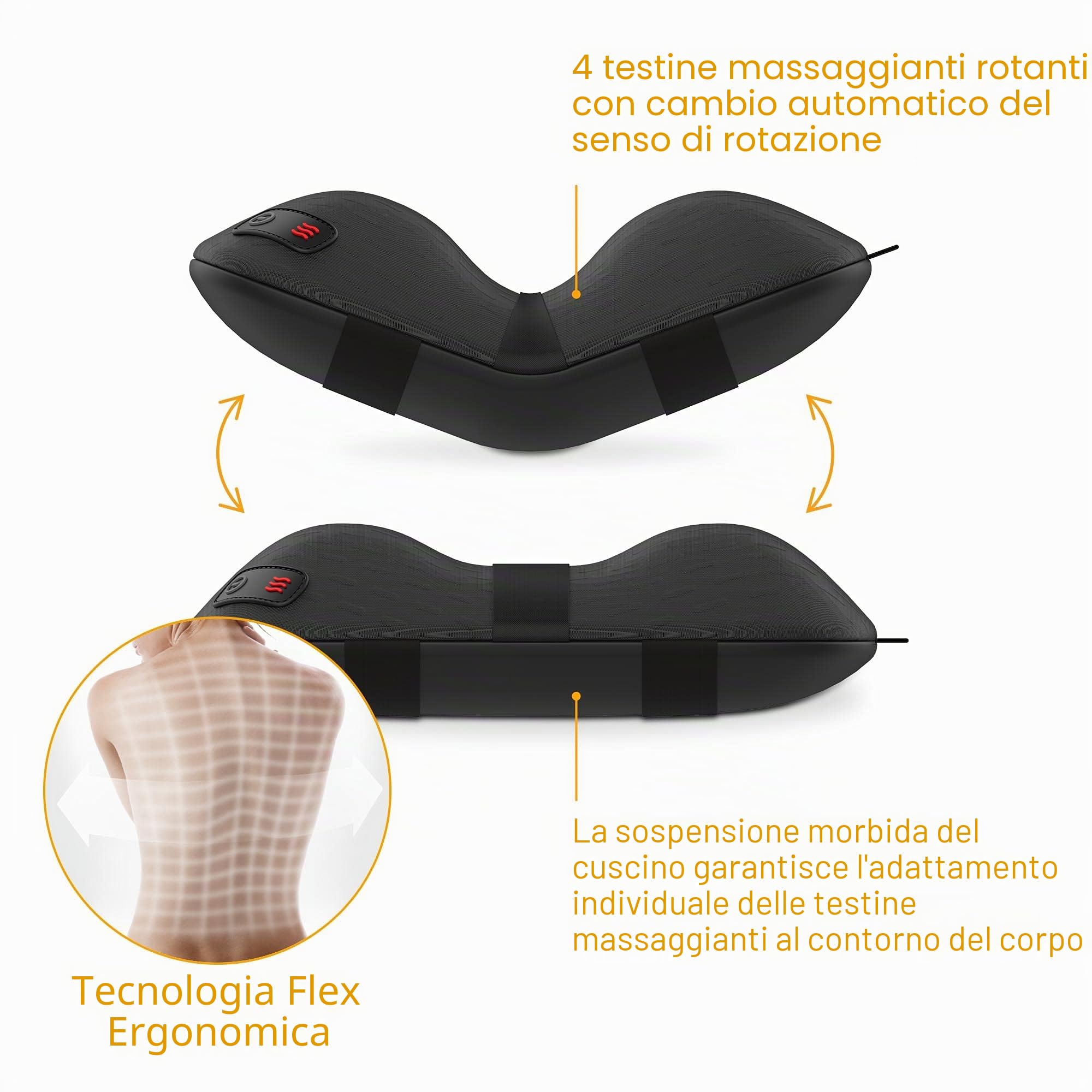 medisana-cl-300-cuscino-massaggiante-shiatsu-con-calore-4-teste-rotanti-e-regola image 4
