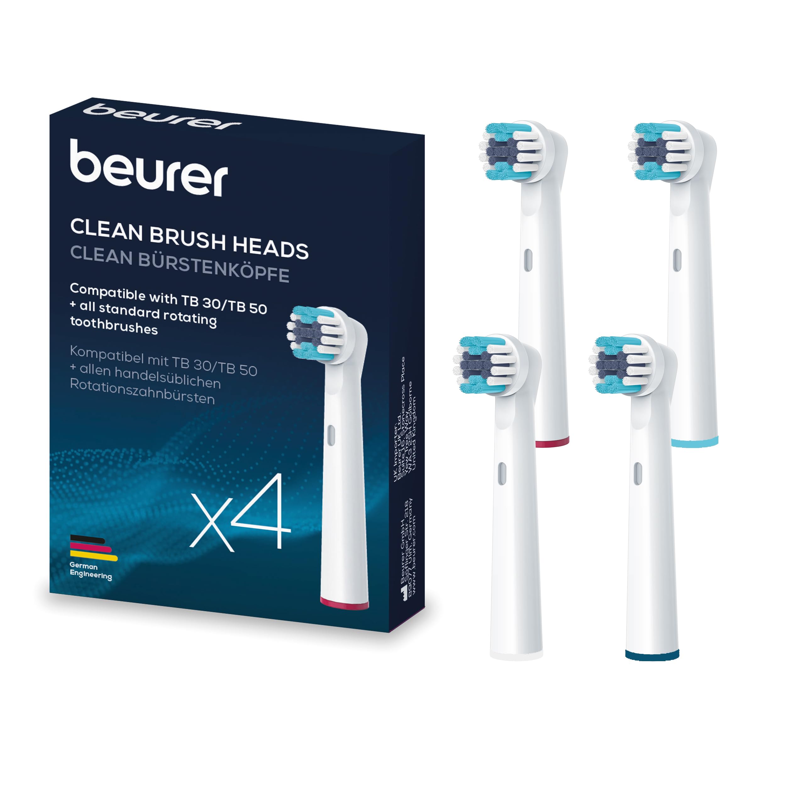 beurer-set-di-ricambio-4-testine-clean-per-spazzolini-tb-30-tb-50-e-rotanti-univ image 1