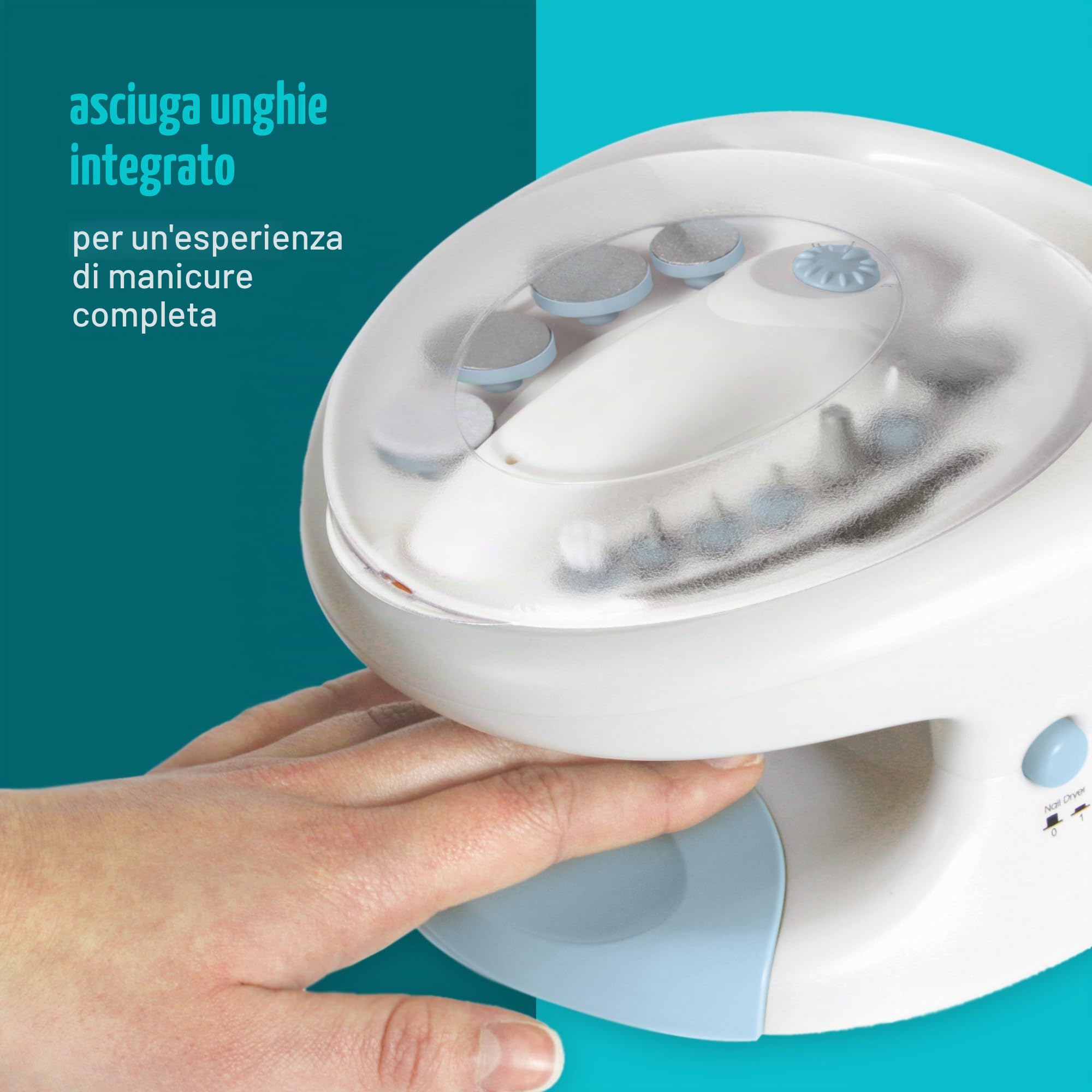 homedics-set-manicure-e-pedicure-elettrico-con-vaschetta-idromassaggio-e-12-acce image 4
