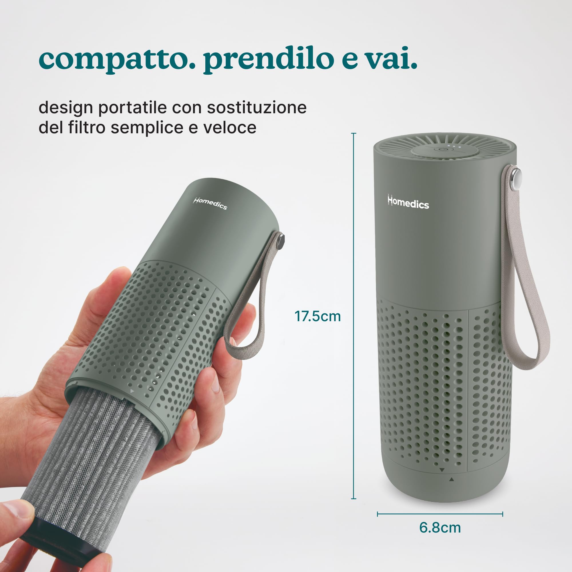 homedics-whisperpure-mini-purificatore-d-aria-hepa-type-portatile-senza-fili-sal image 2