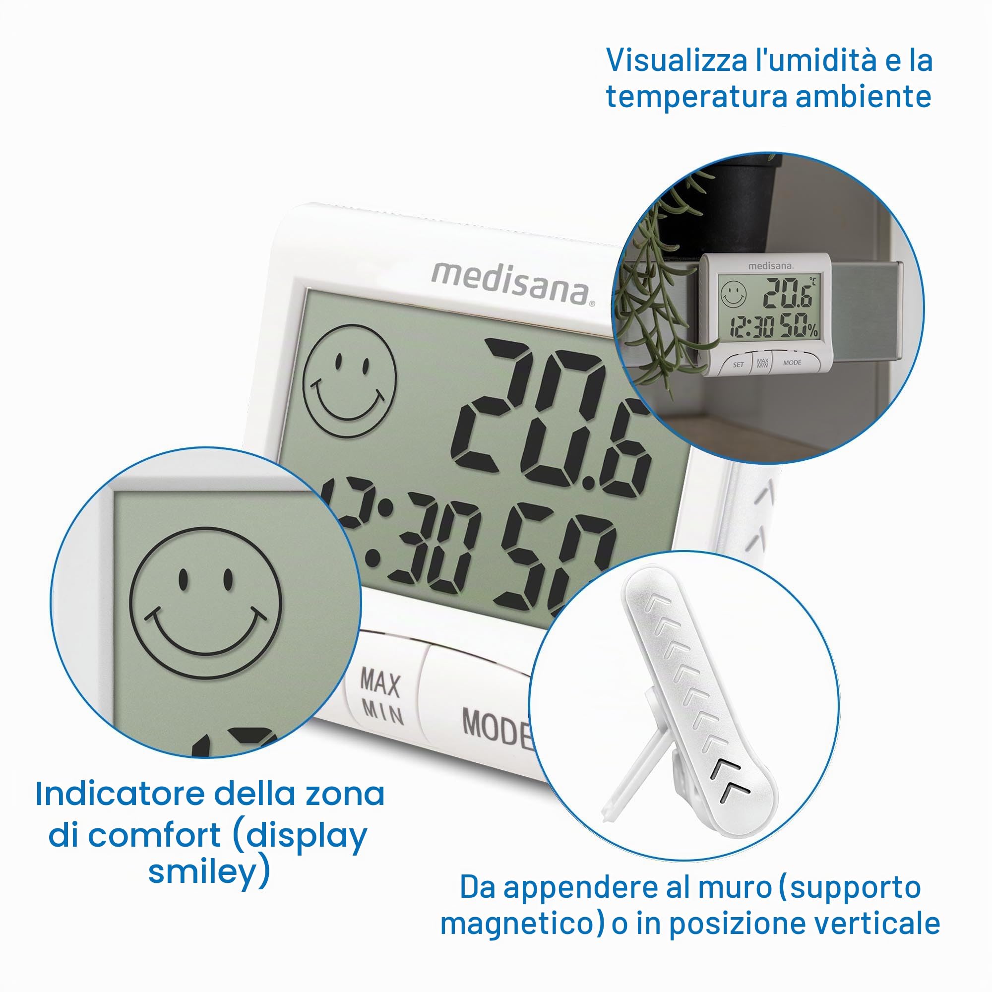 medisana-hg-100-igrometro-digitale-con-termometro-ambiente-indicatore-comfort-me image 4
