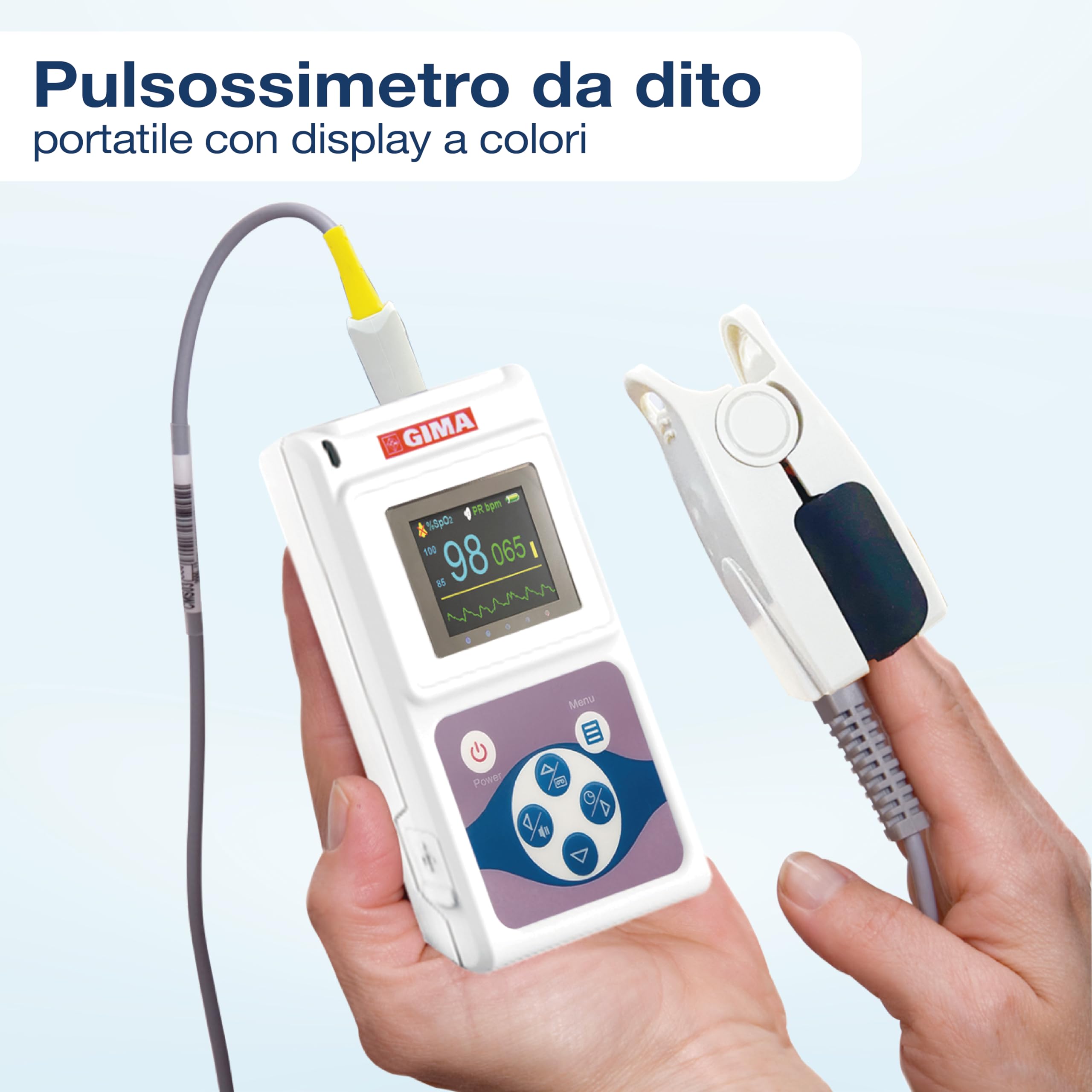 gima-pulsossimetro-da-dito-con-display-a-colori-allarmi-e-software-pc-35100 image 2