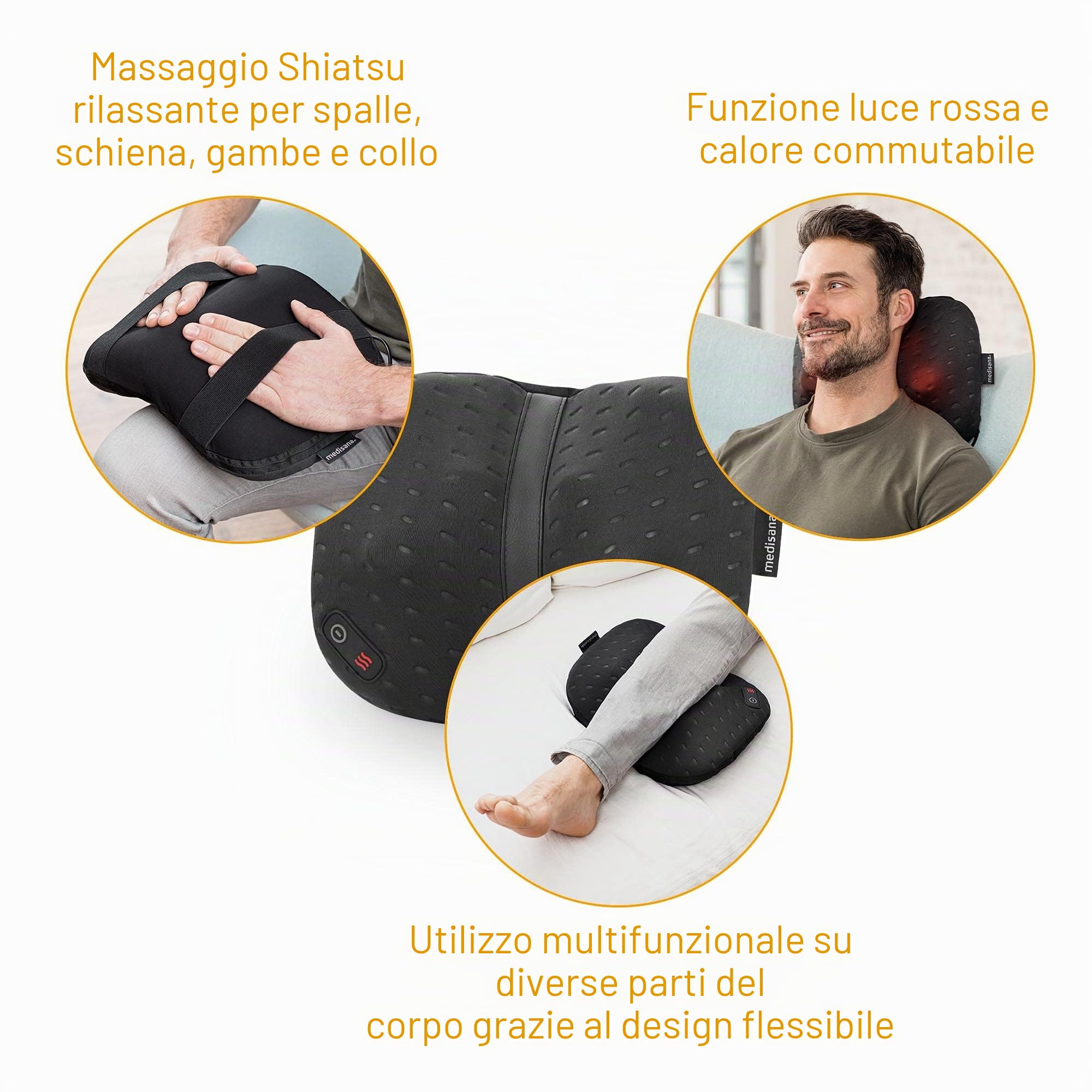 medisana-cl-300-cuscino-massaggiante-shiatsu-con-calore-4-teste-rotanti-e-regola image 5