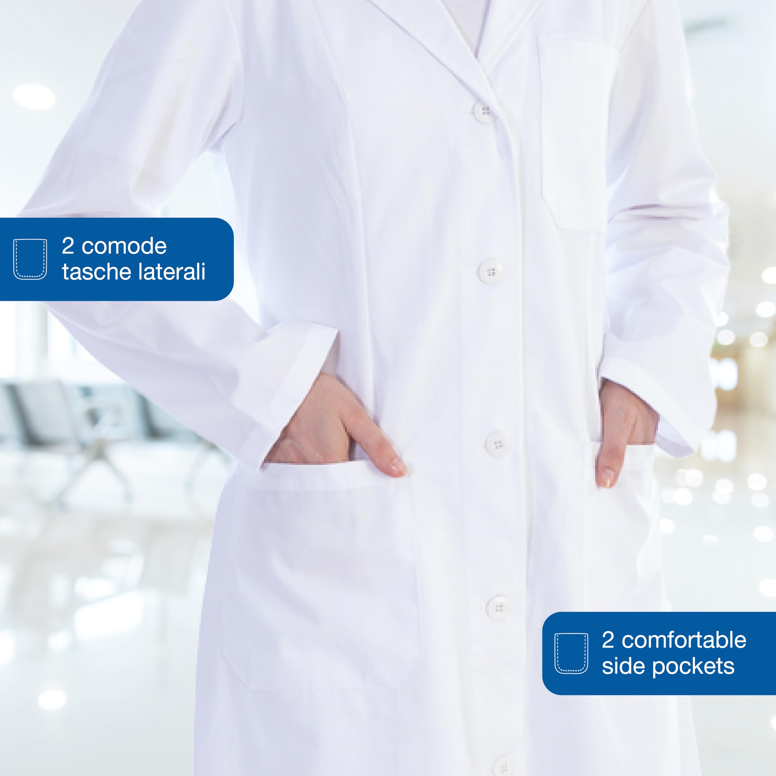 gima-camicia-in-cotone-e-poliestere-con-bottoni-uniforme-medica image 3