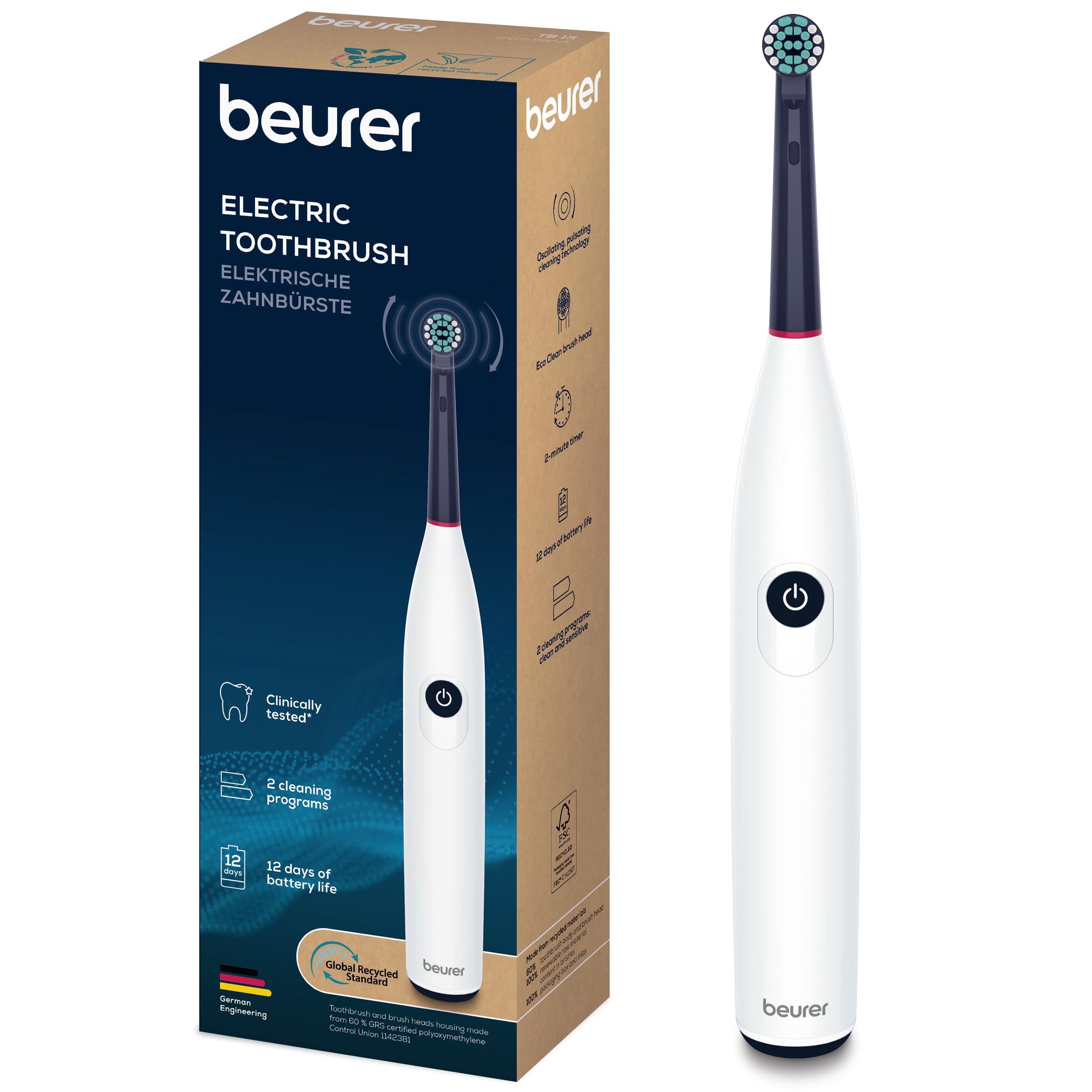beurer-tb-15-spazzolino-elettrico-clean-eco-con-2-modalit-di-pulizia image 1