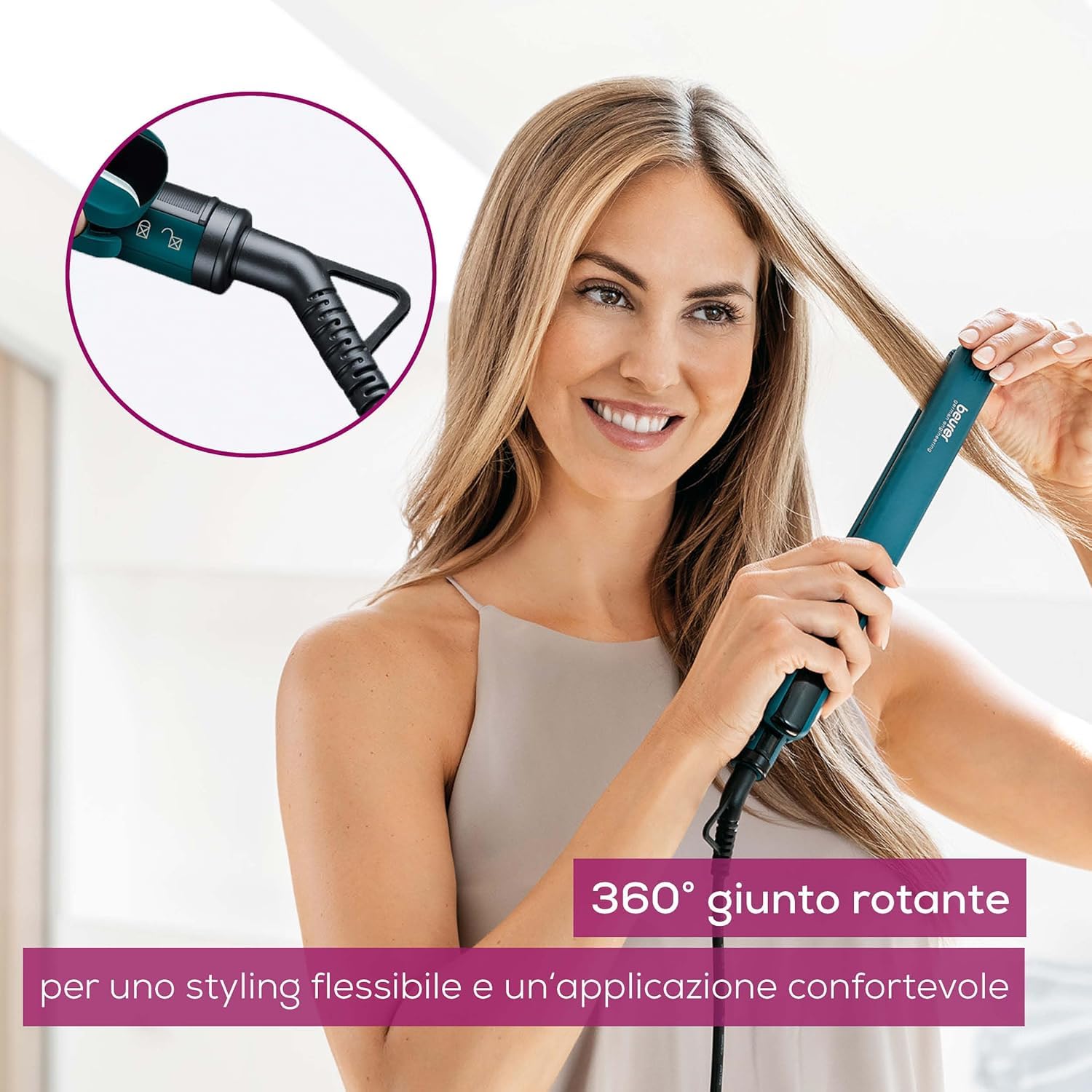 beurer-hs-50-ocean-piastra-per-capelli-in-ceramica-cheratina-con-display-led-e-t image 2
