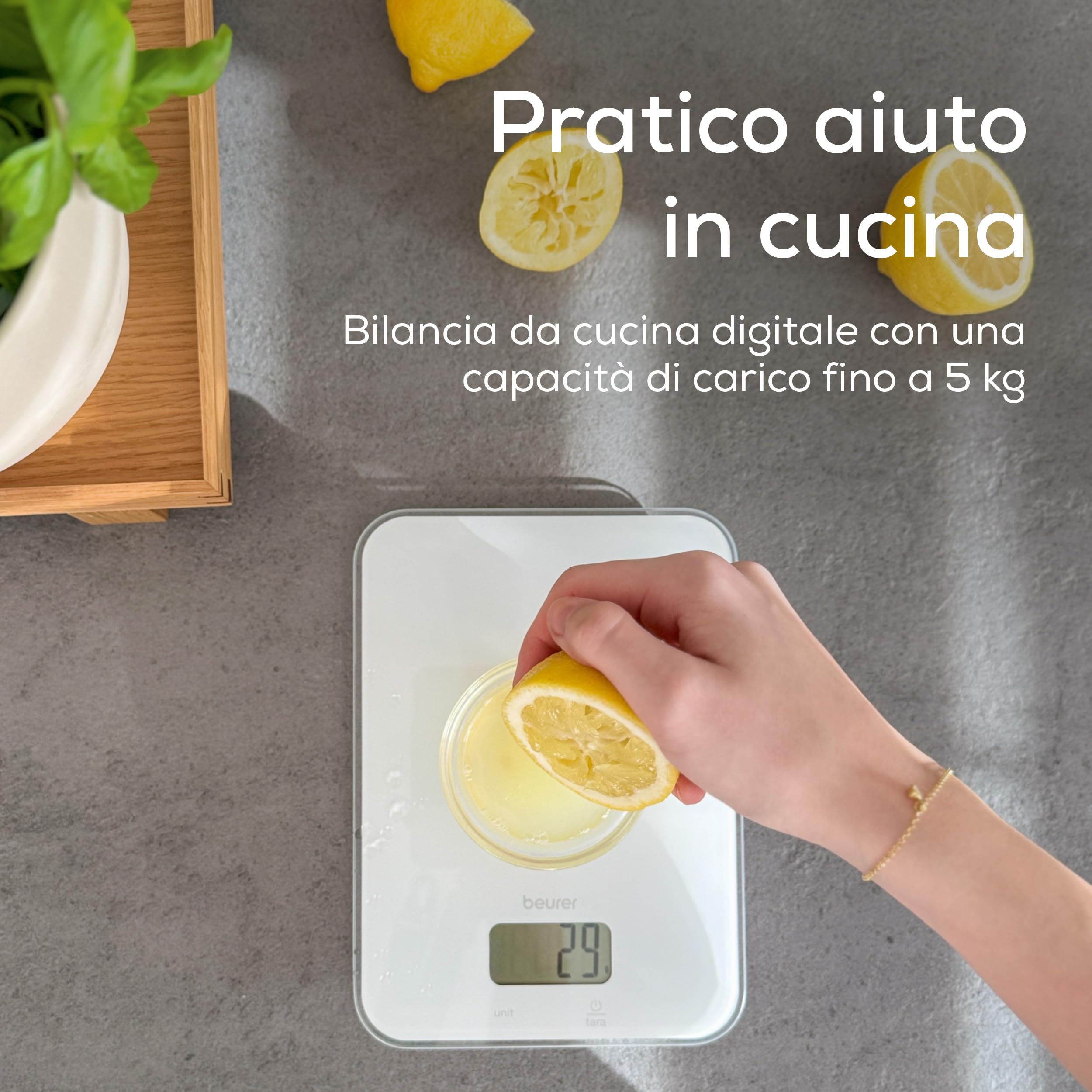 beurer-ks-19-pure-white-bilancia-da-cucina-digitale-5-kg image 2
