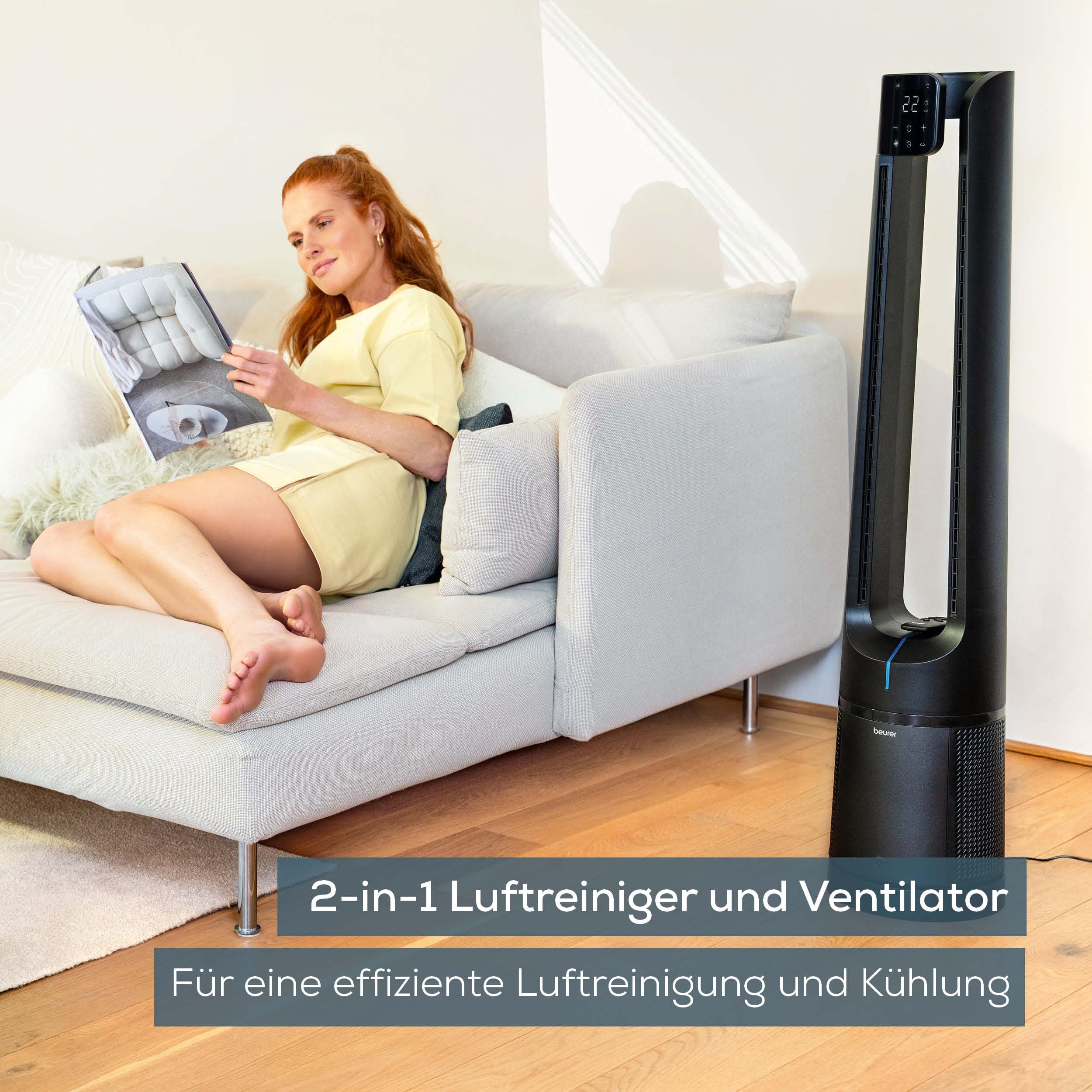 beurer-lv-500-pureflow-2-in-1-ventilatore-e-purificatore-d-aria image 2
