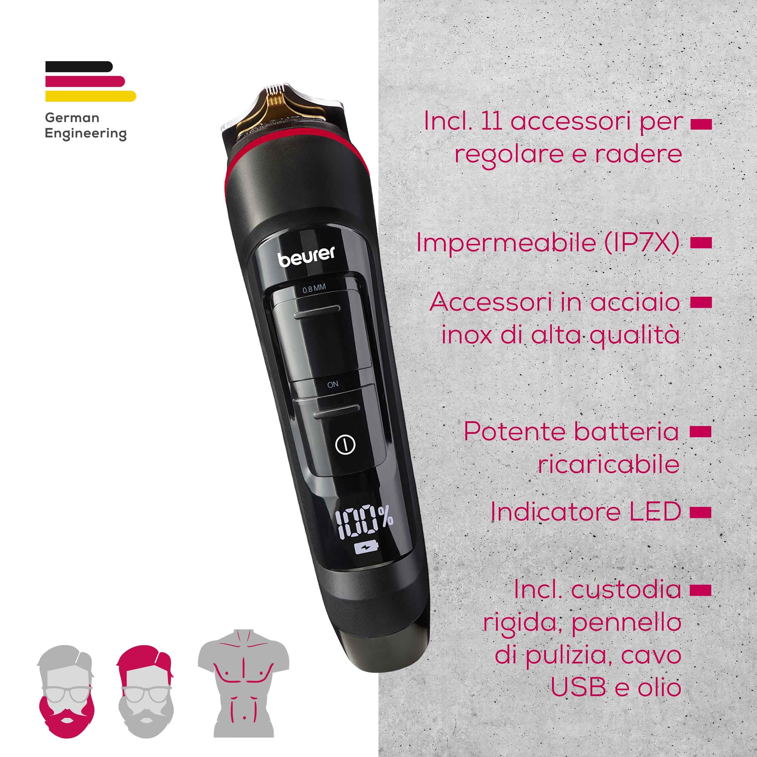 beurer-mn9x-multigroomer-11-in-1-regolabarba-tagliacapelli-body-trimmer-e-rasoio image 7