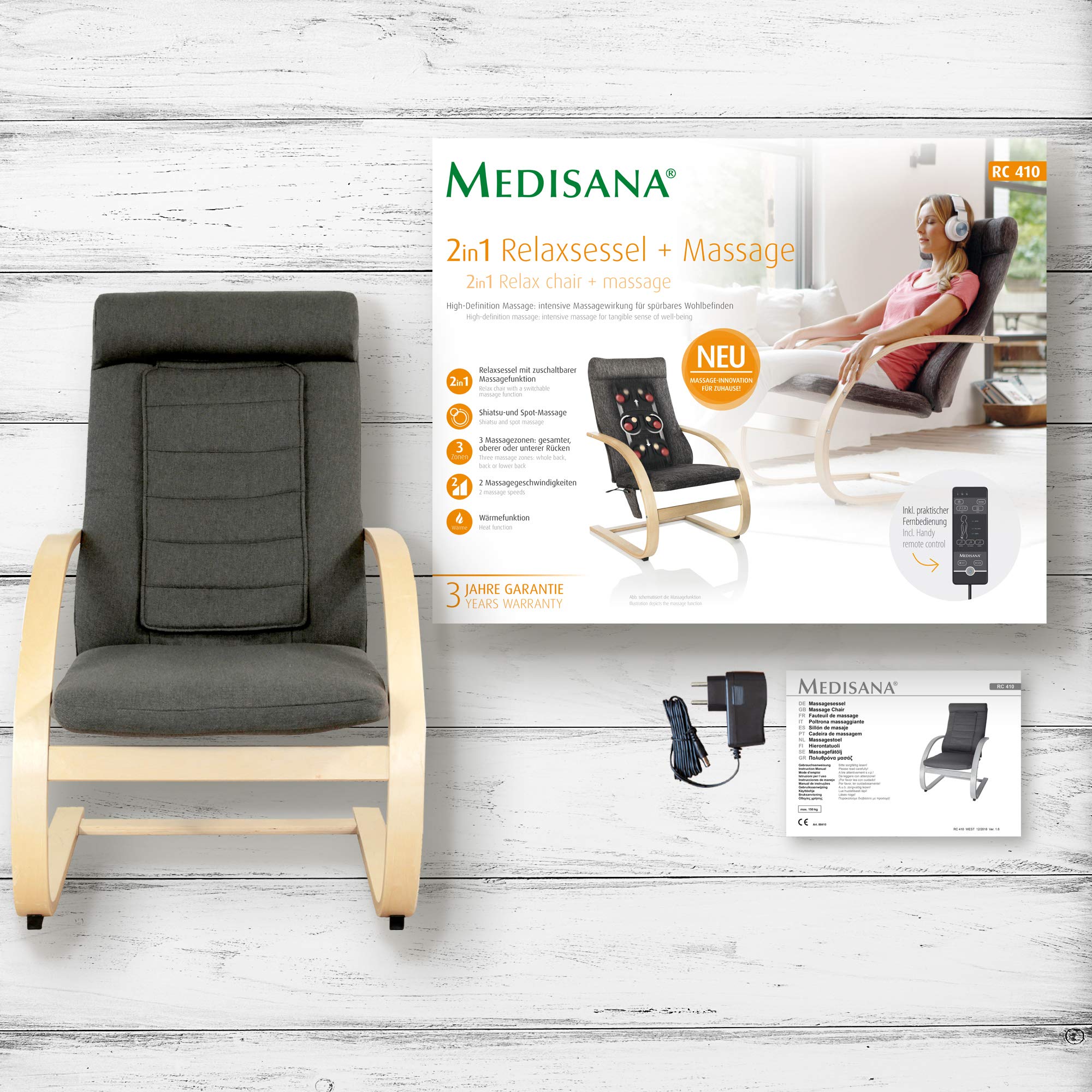 poltrona-massaggiante-medisana-rc-410-con-shiatsu-e-calore image 8