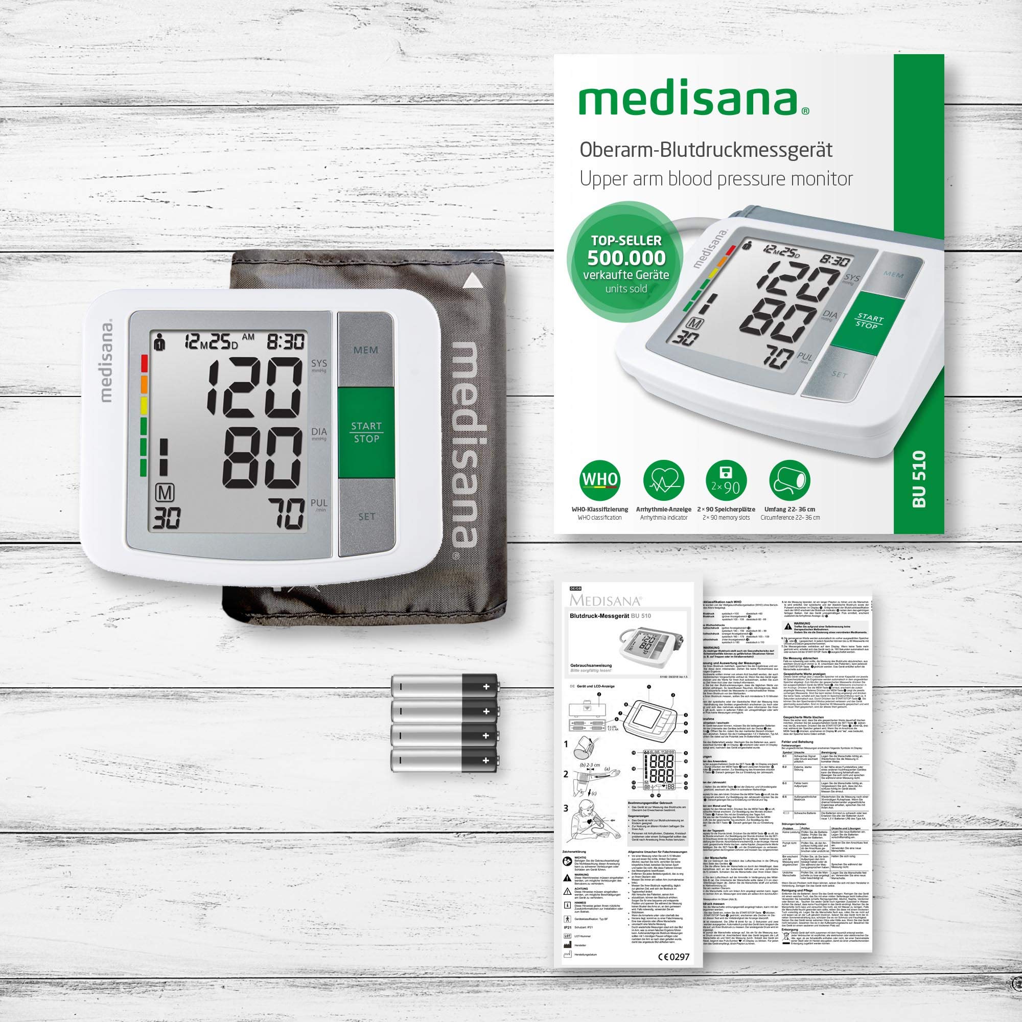medisana-bu-510-sfigmomanometro-da-braccio-con-memoria-2-utenti-e-rilevazione-ar image 6