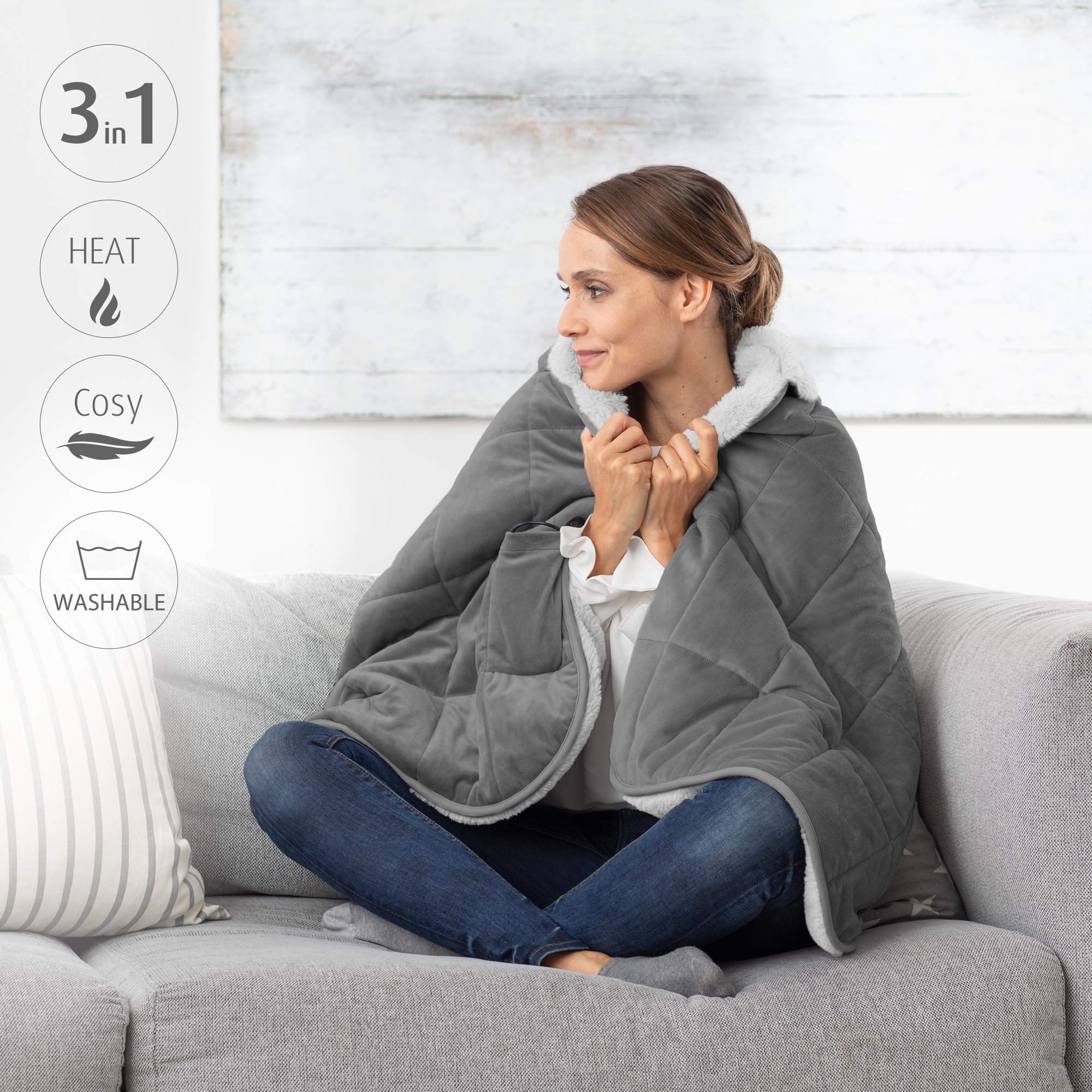 medisana-hb-674-coperta-riscaldata-3in1-trapunta-e-poncho-con-powerbank-lavabile image 4