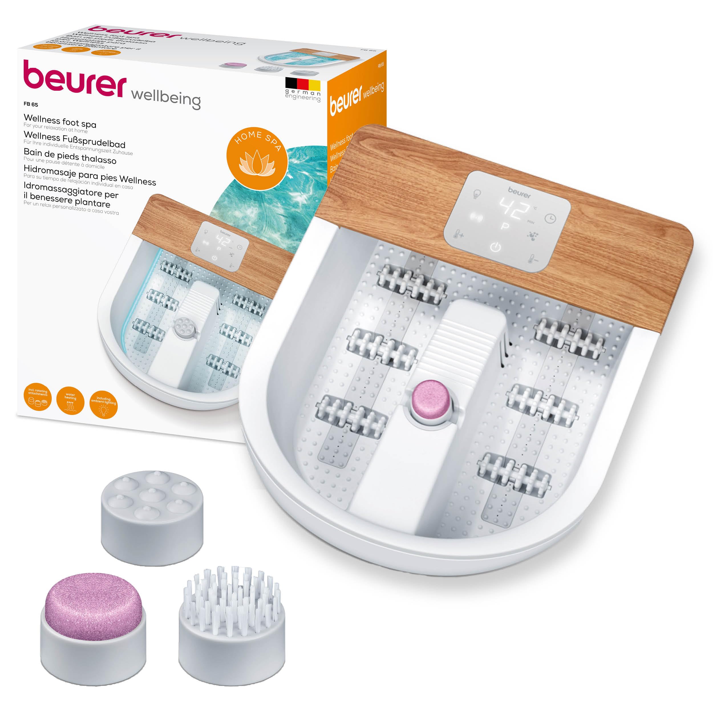 beurer-fb-65-idromassaggiatore-plantare-con-riscaldamento-luce-ambiente-e-stazio image 1