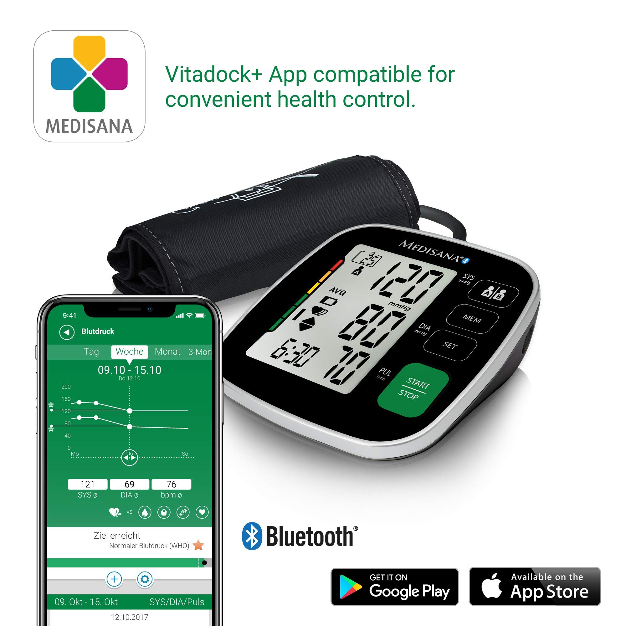 medisana-bu-546-connect-sfigmomanometro-da-braccio-con-bluetooth-e-app-misurazio image 4