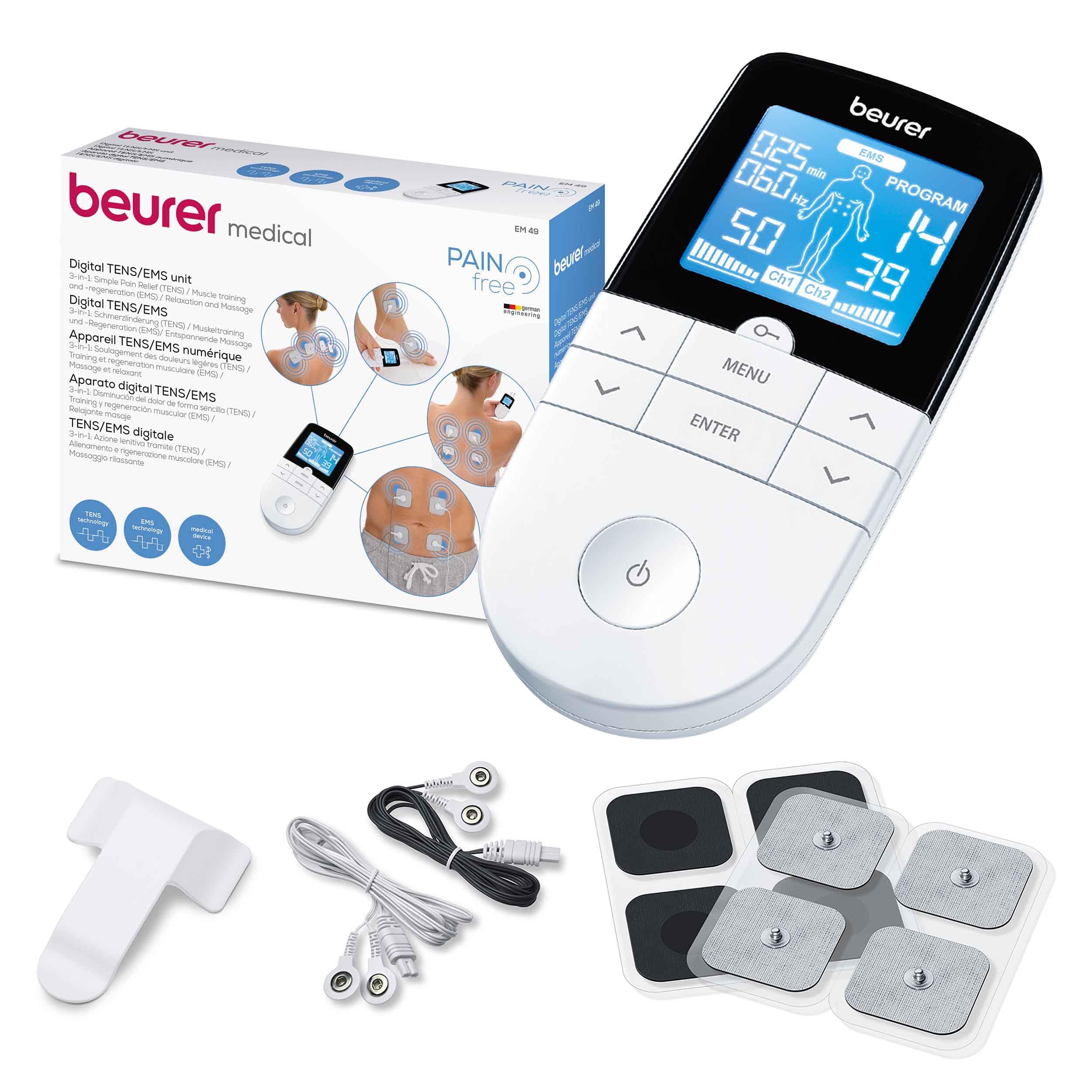 beurer-em-49-tens-ems-elettrostimolatore-3-in-1-per-dolore-allenamento-muscolare image 1