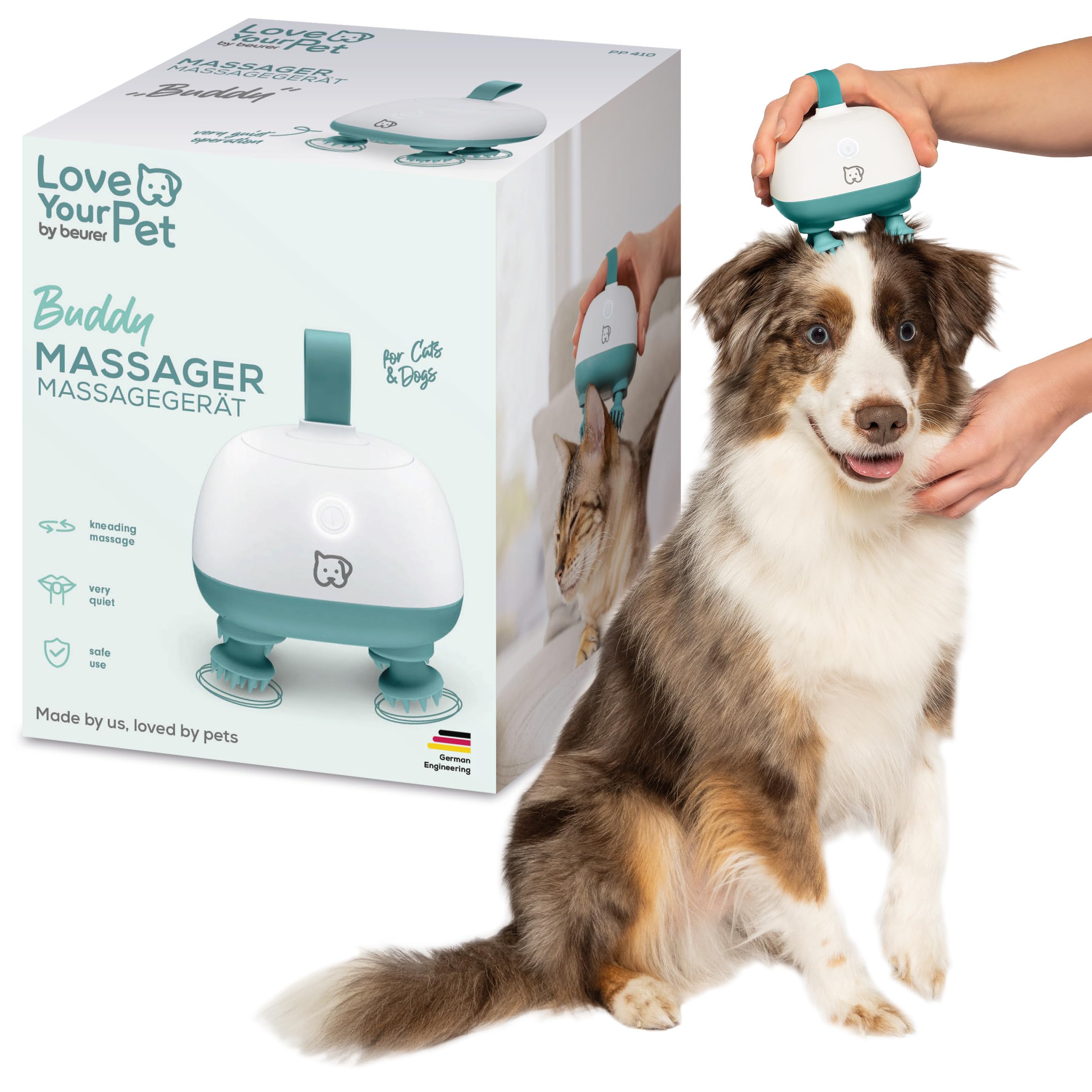 beurer-love-your-pet-massaggiatore-buddy-per-cani-e-gatti-4-testine-in-silicone- image 1
