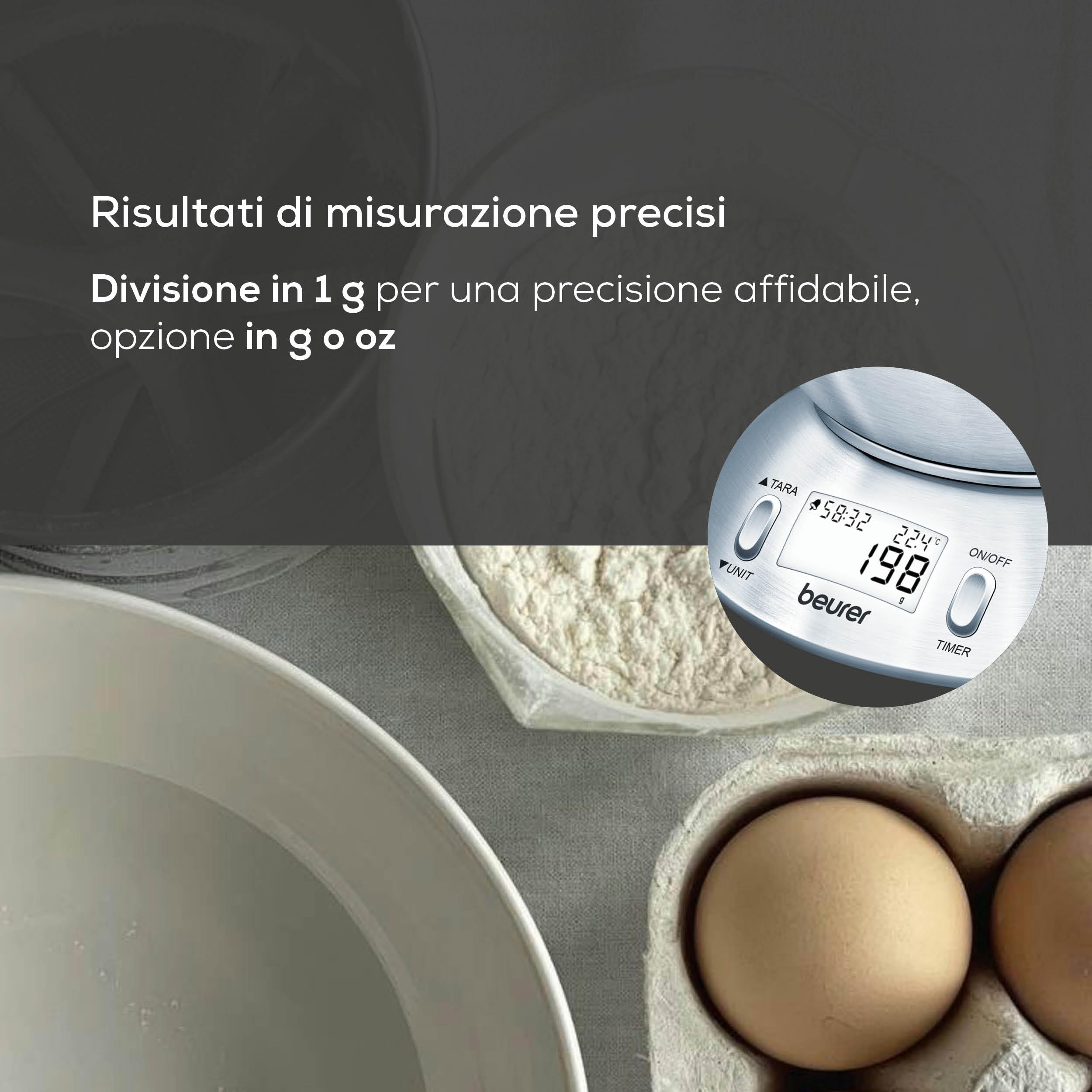 beurer-ks-54-bilancia-da-cucina-con-ciotola-in-acciaio-inox-timer-e-termometro image 3