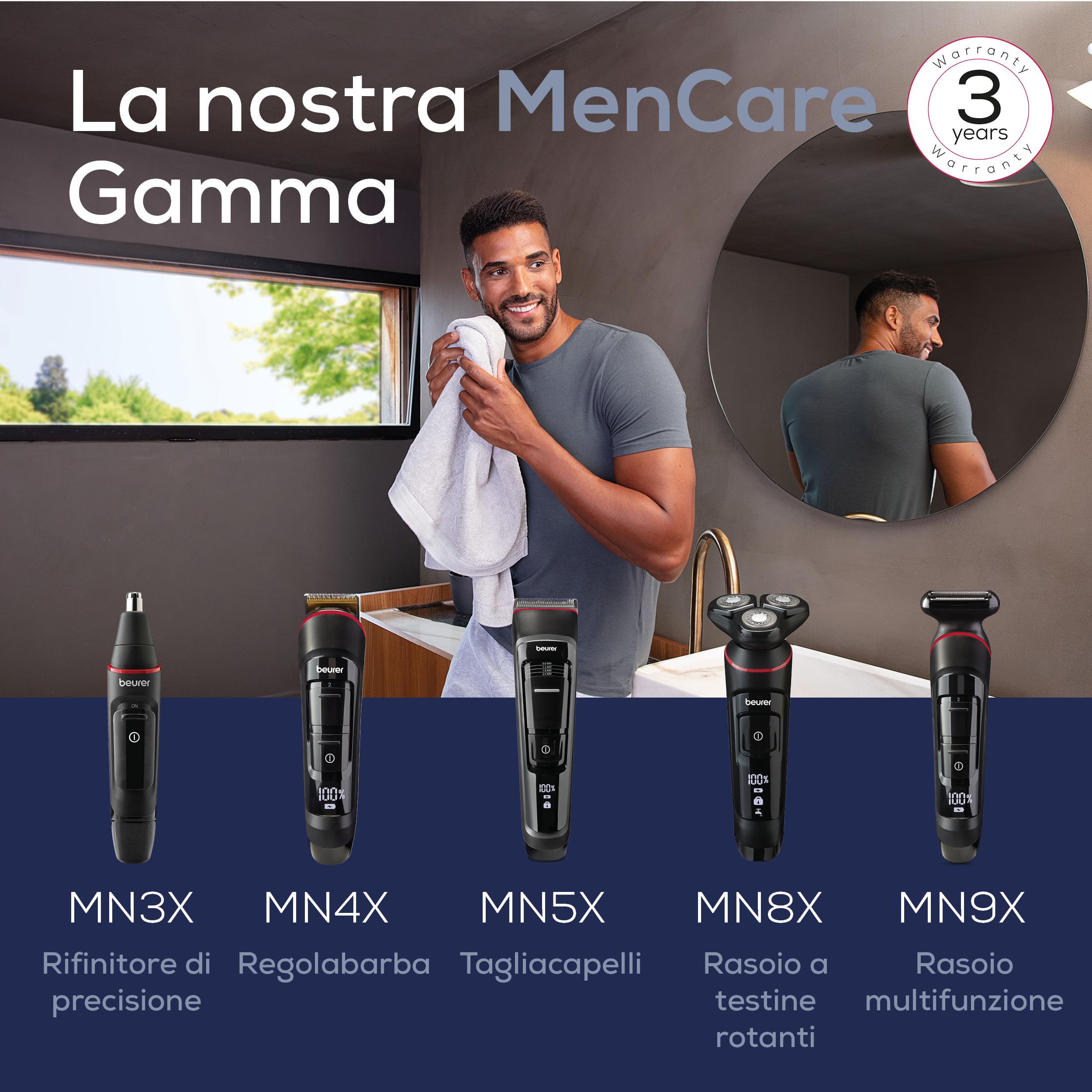 beurer-mn4x-rifinitore-barba-rasoio-a-lamina-2-lame-in-acciaio-inox-10-lunghezze image 8