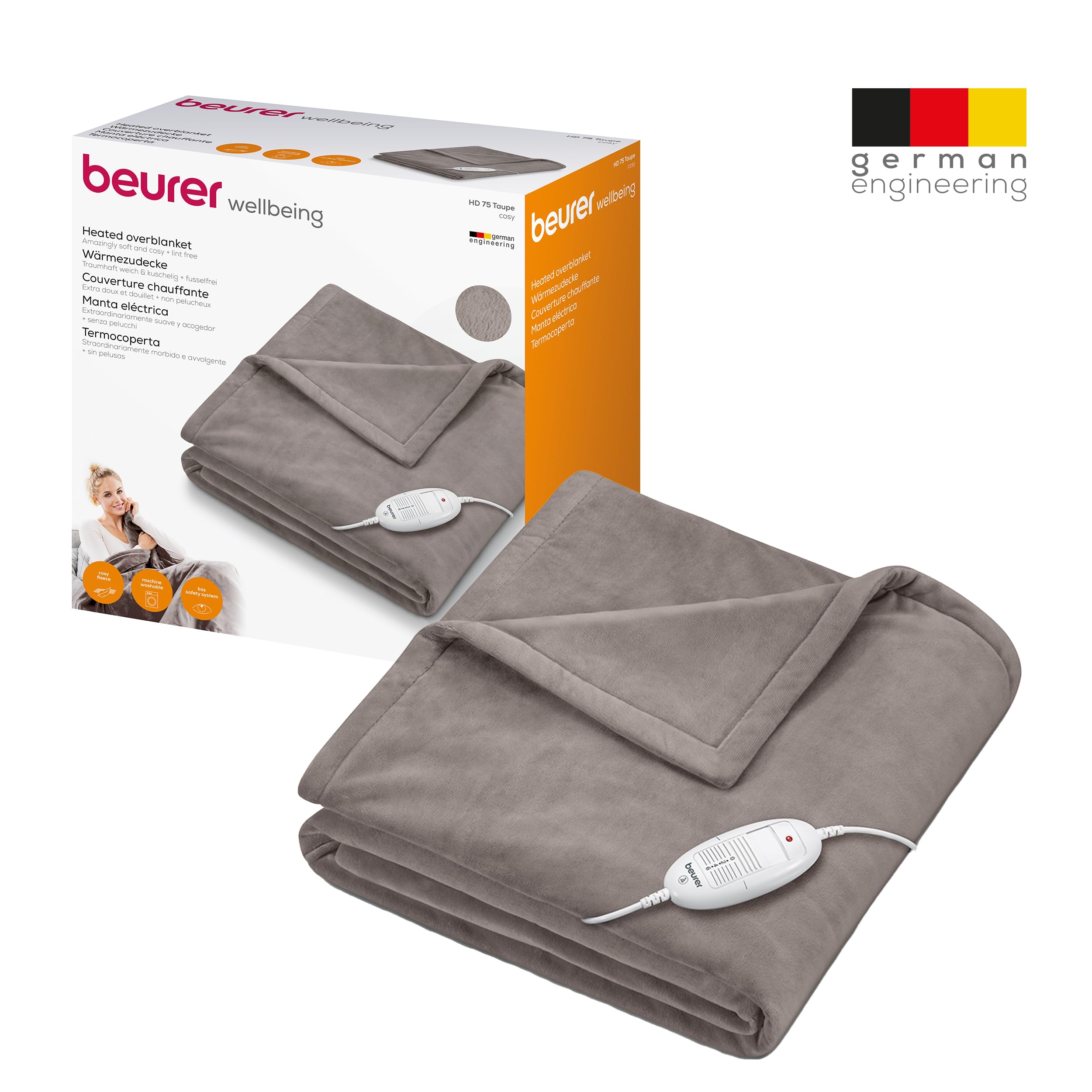 beurer-hd-75-cosy-coperta-elettrica-taupe-6-livelli-di-calore-spegnimento-automa image 8