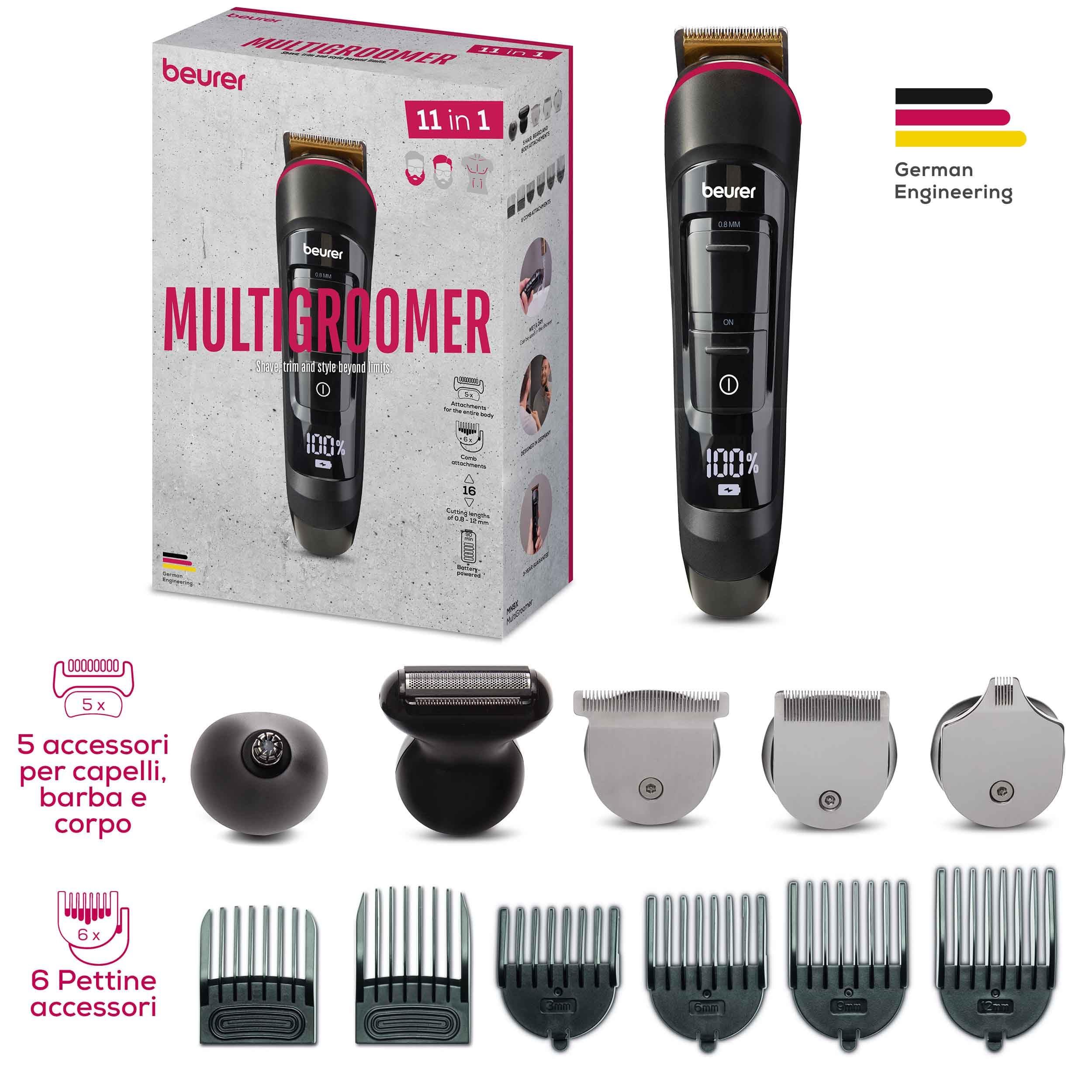 beurer-mn9x-multigroomer-11-in-1-regolabarba-tagliacapelli-body-trimmer-e-rasoio image 6