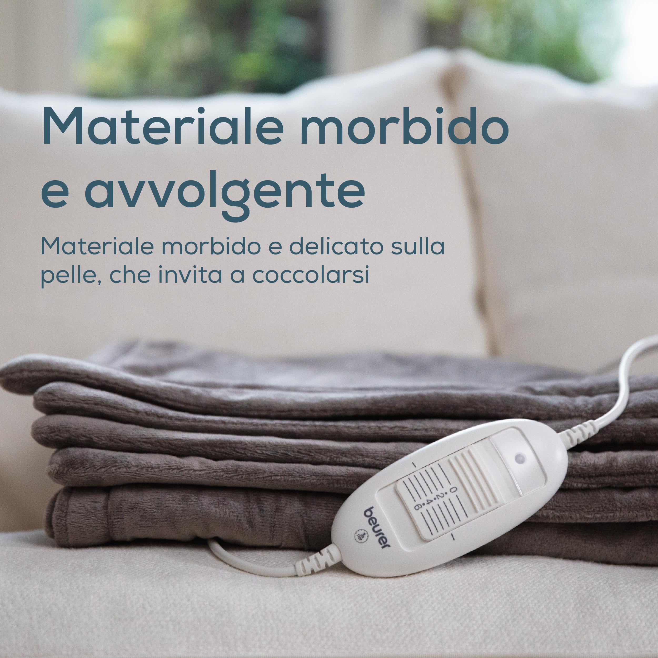beurer-hd-75-cosy-coperta-elettrica-taupe-6-livelli-di-calore-spegnimento-automa image 3