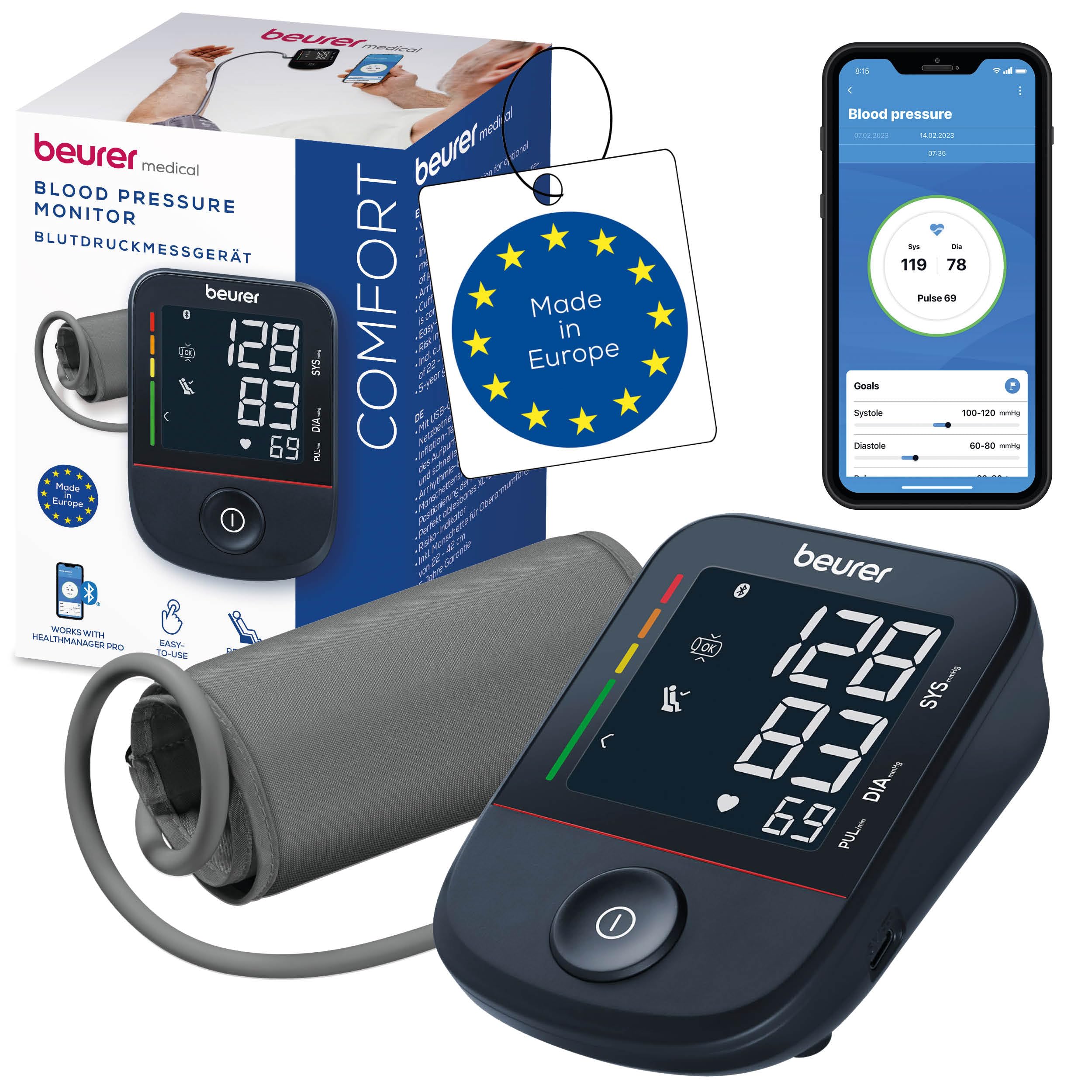misuratore-di-pressione-da-braccio-beurer-bm-48-con-app-e-bluetooth-comando-a-1- image 1