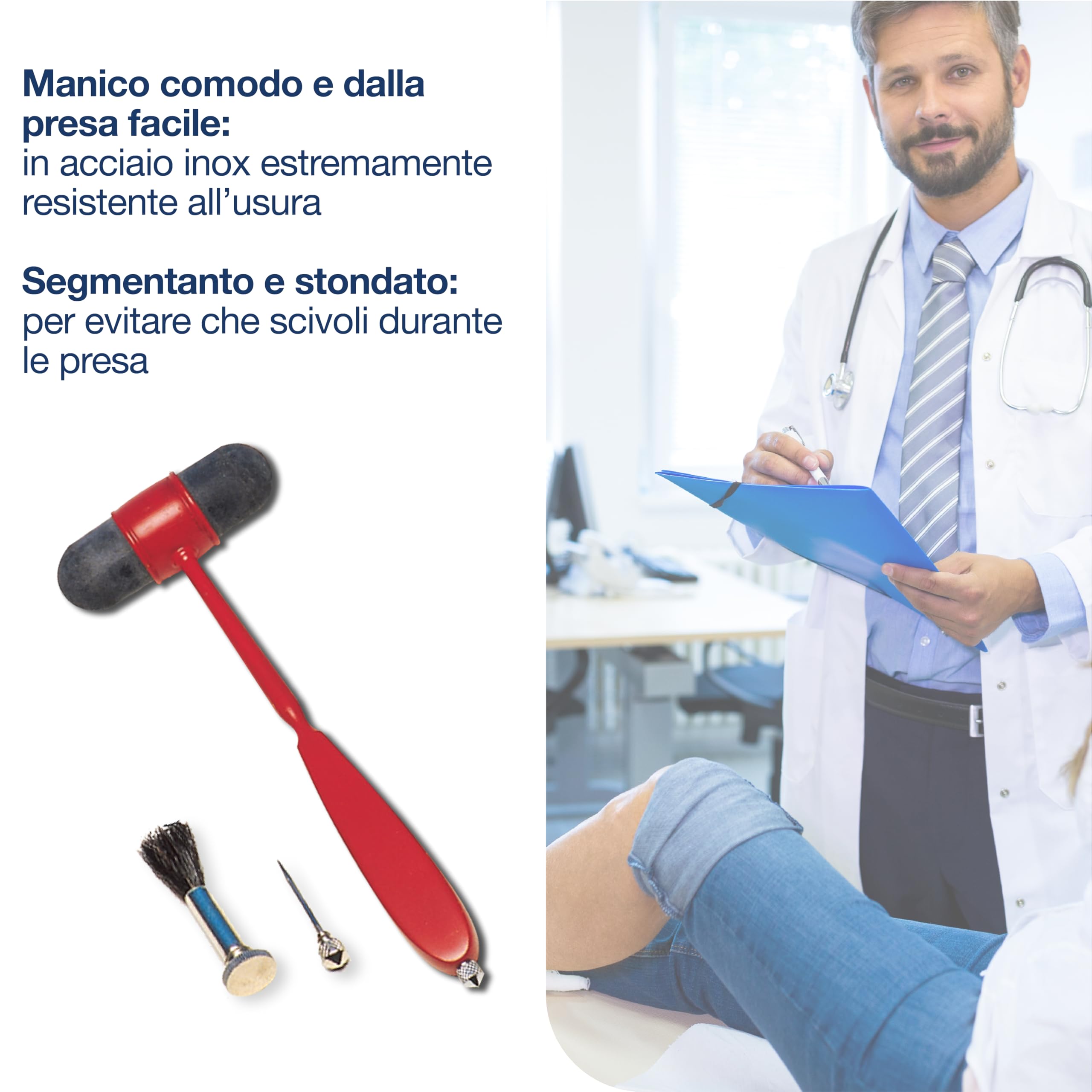 gima-31255-martelletto-neurologico-dejerine-colour-colore-rosso-manico-in-acciai image 7