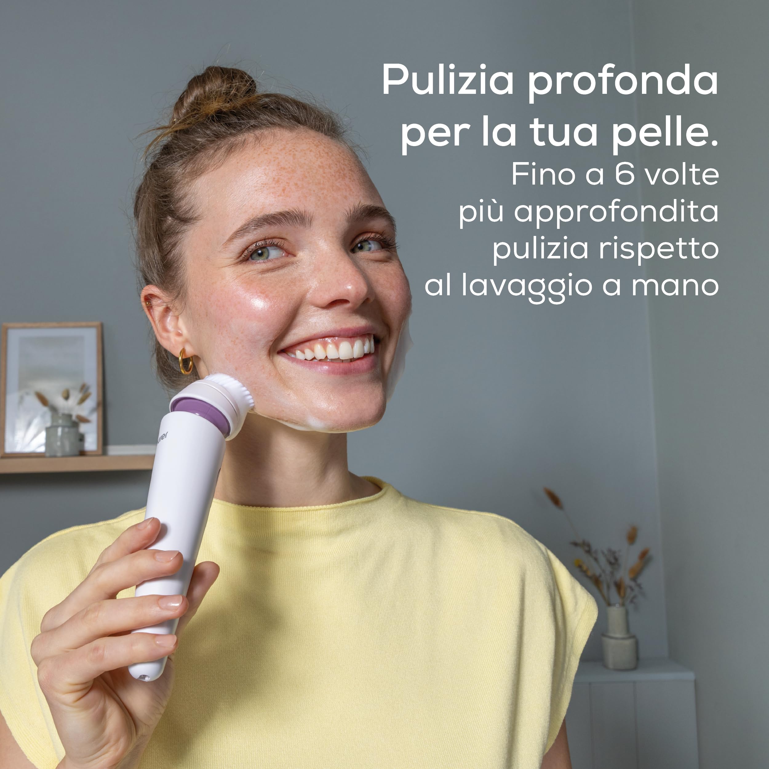 beurer-fc-95-spazzola-viso-elettrica-sonica-pulizia-profonda-4-testine-impermeab image 2