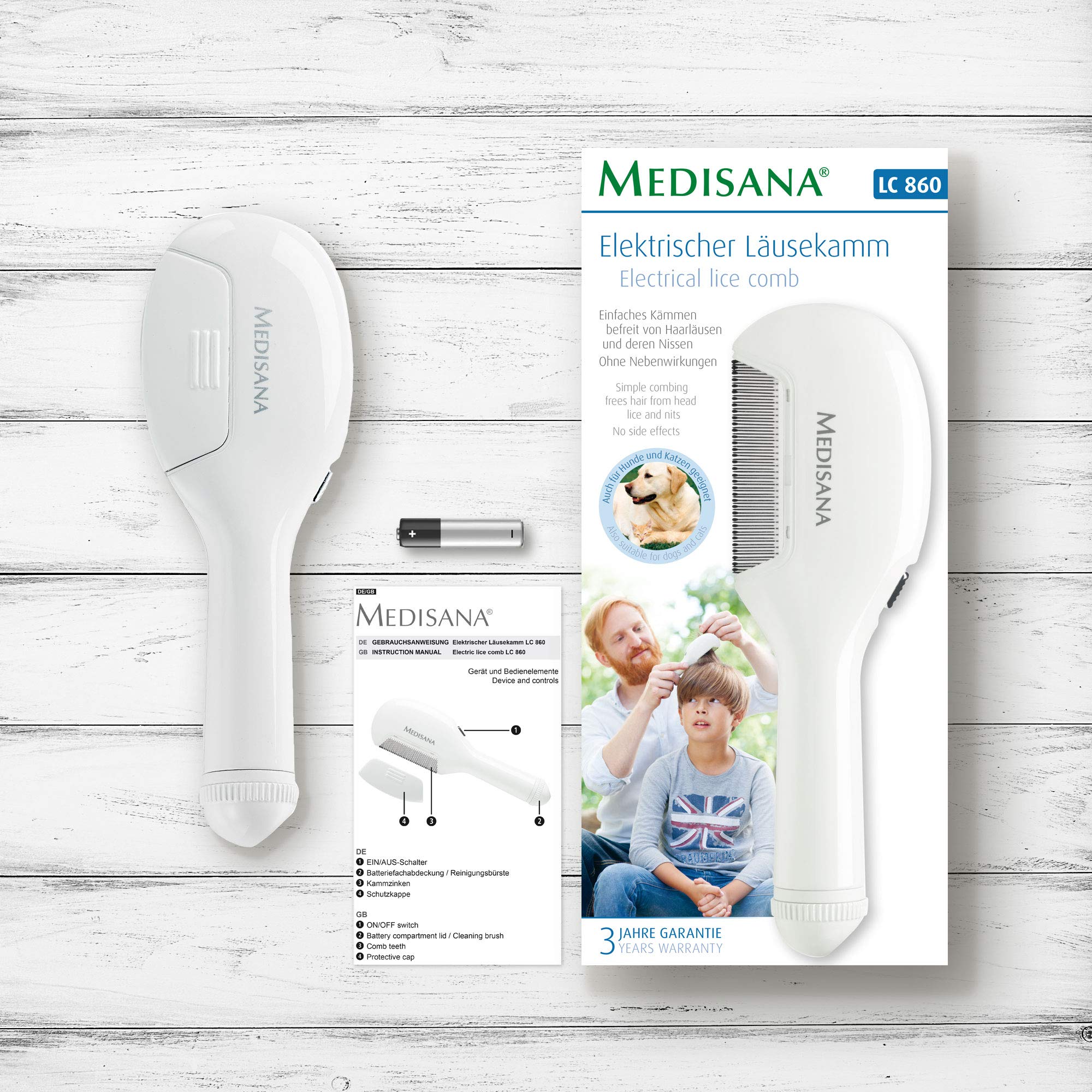 medisana-lc-860-pettine-elettrico-antipidocchi-per-umani-e-animali image 7